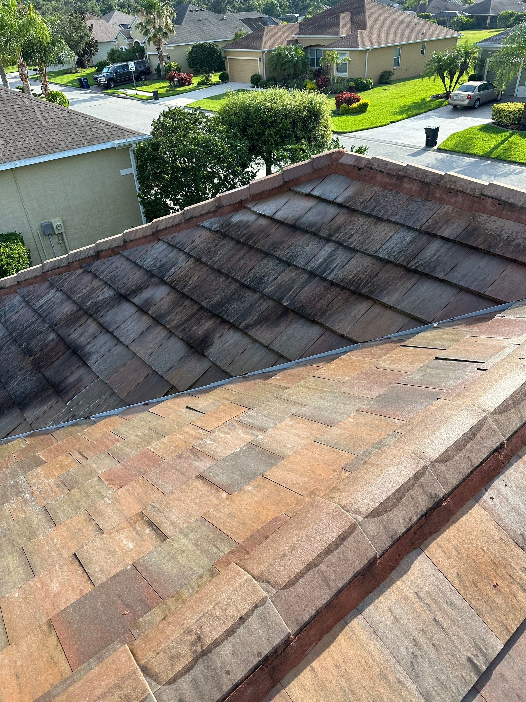 🏡 Tile Roof Cleaning – Gamble Creek Estates, Parrish, FL by Sunshine AquaWash