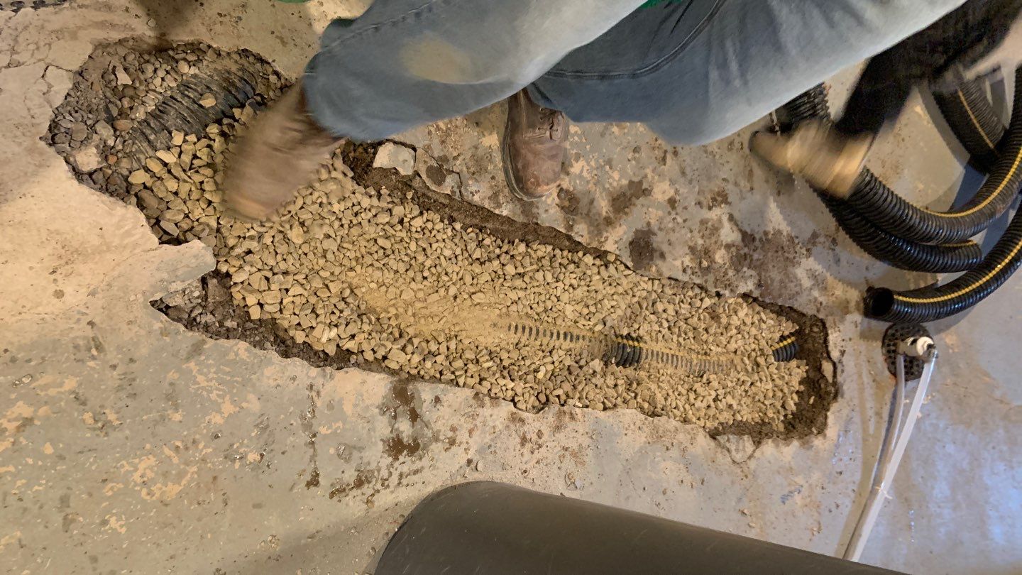 Custom Dual Sump System for Maggie by Waterproofing Northeast