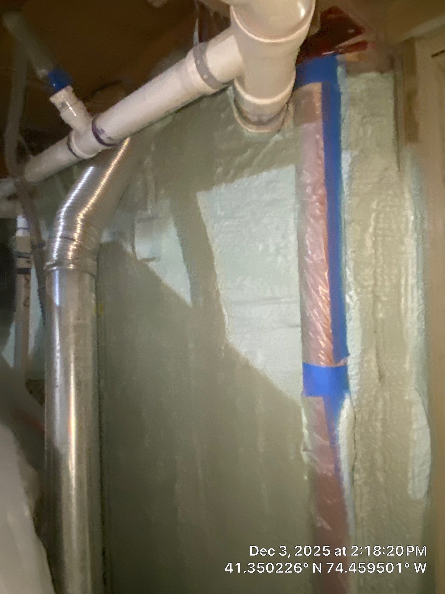 Basement Exterior Walls using Closed Cell Spray Foam by NYS Foam & Energy