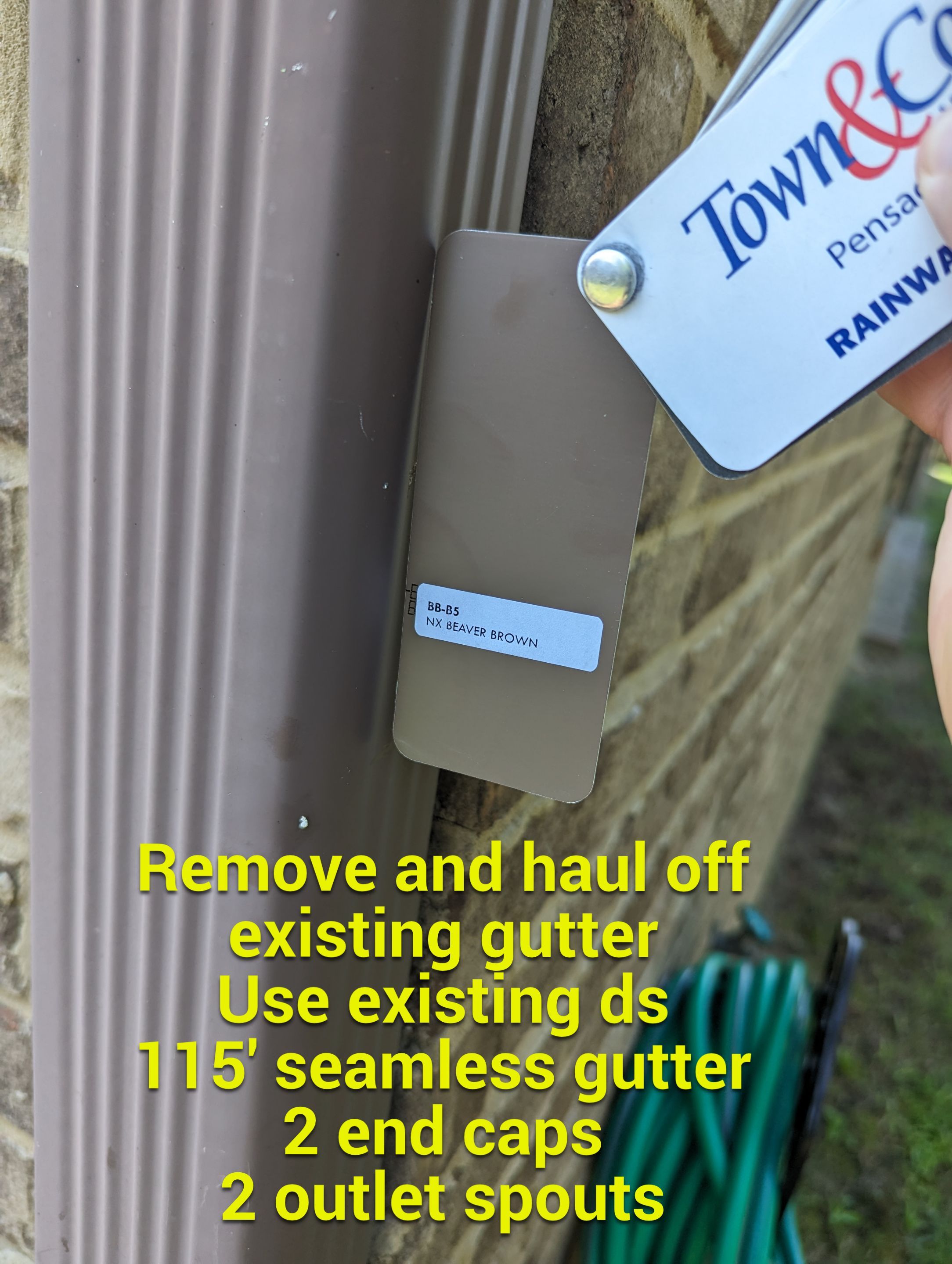 Replace gutter using Royal Brown in Panama City FL by Gutter Professors