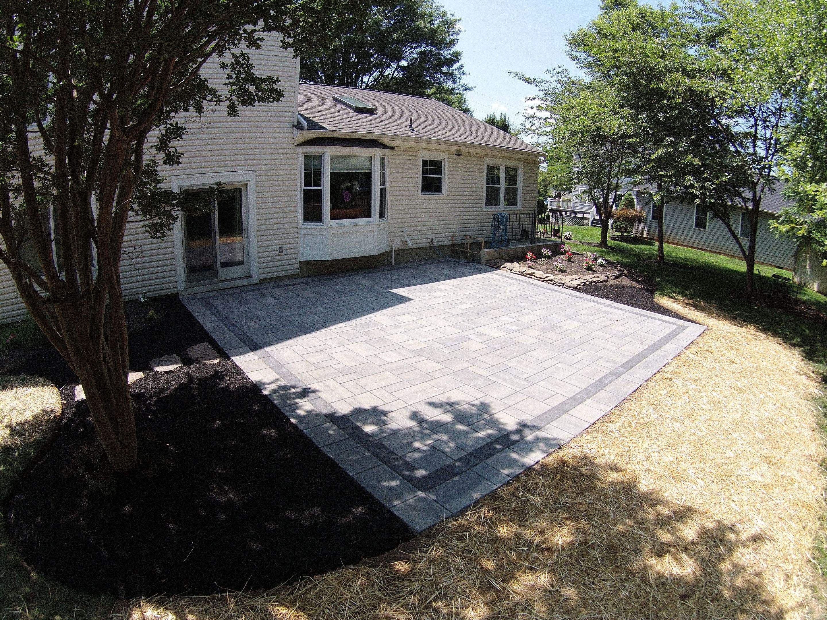 Backyard Transformation using Techo-Bloc Pavers by The Smet Companies, LLC
