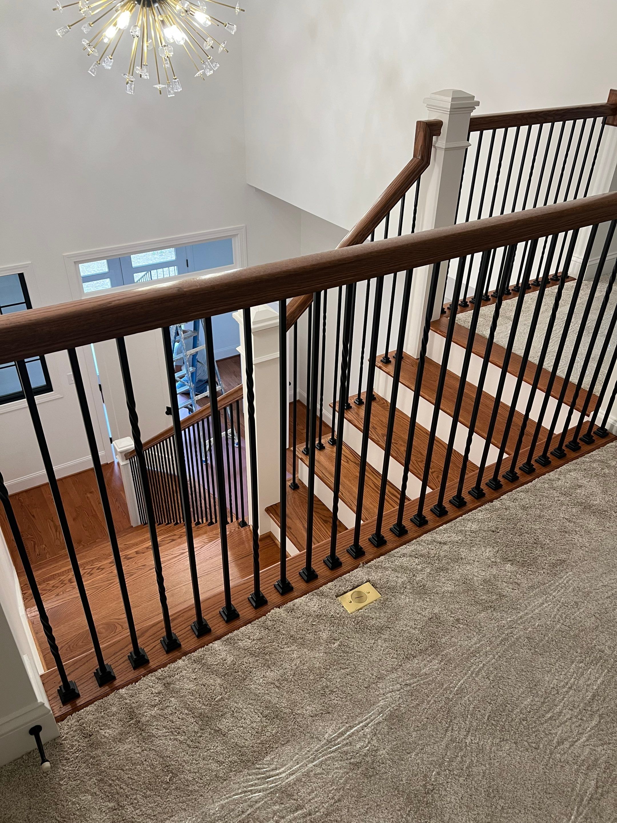 New construction home with a nice warm color by Accent Custom Floors