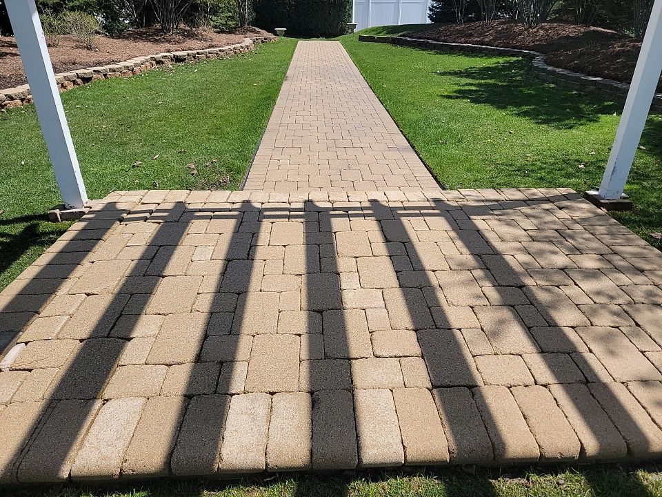 Wheaton, IL brick paver cleaning. by Northern Power Washing LLC.