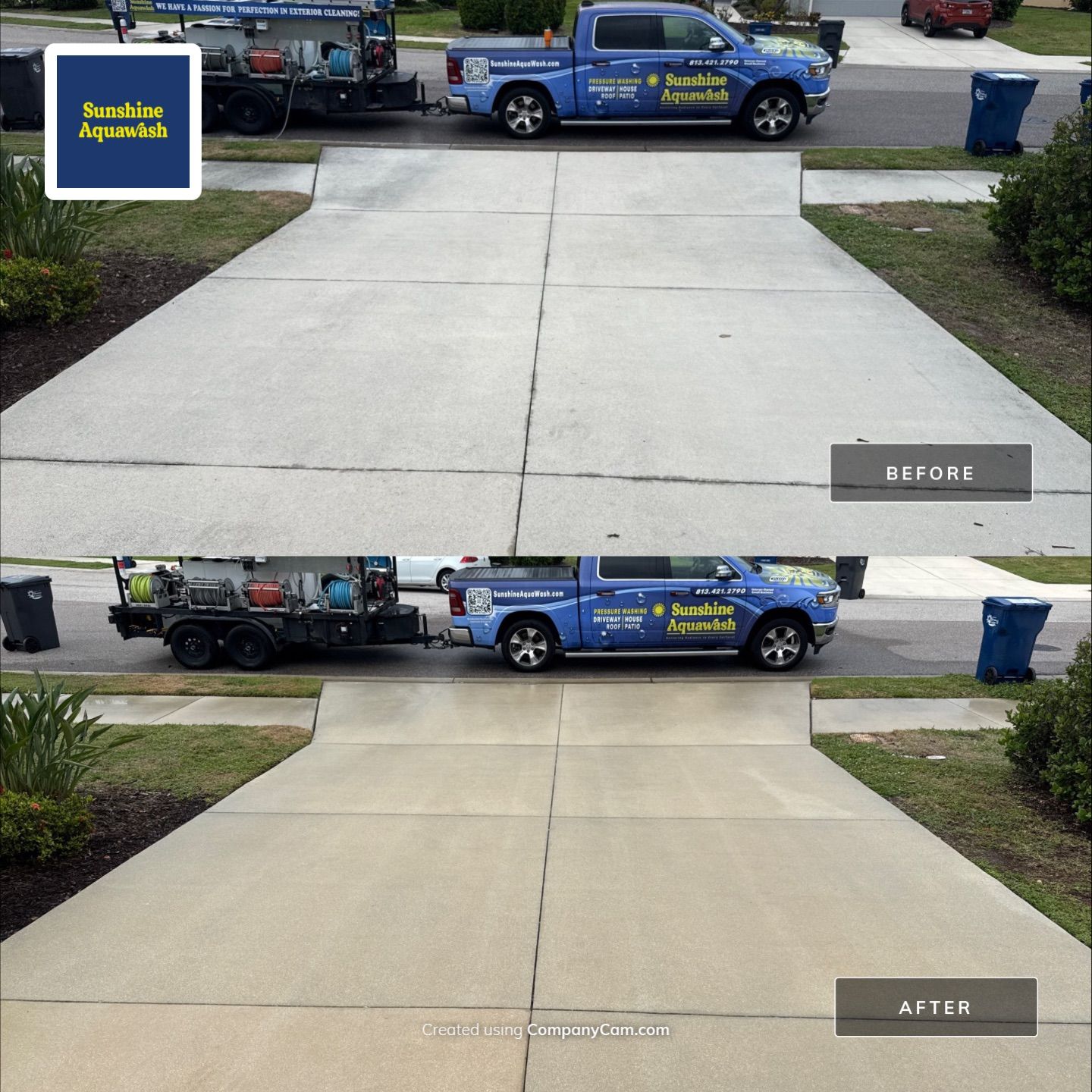 Vinyl Fence & Concrete Cleaning in Central Park at Lakewood Ranch, FL by Sunshine AquaWash