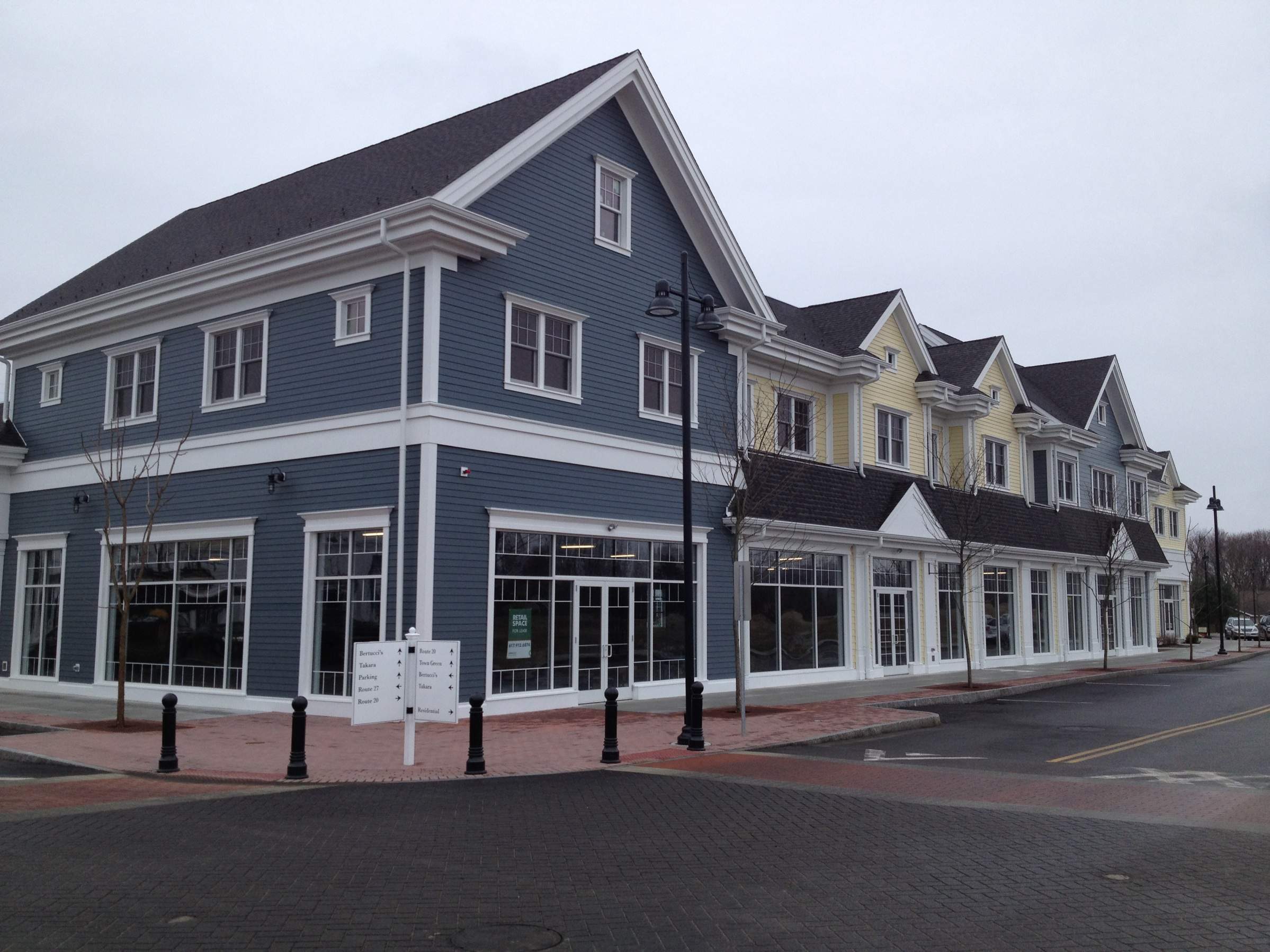 Commercial Gutter System at Wayland Town Center by Gutter Pro Enterprises