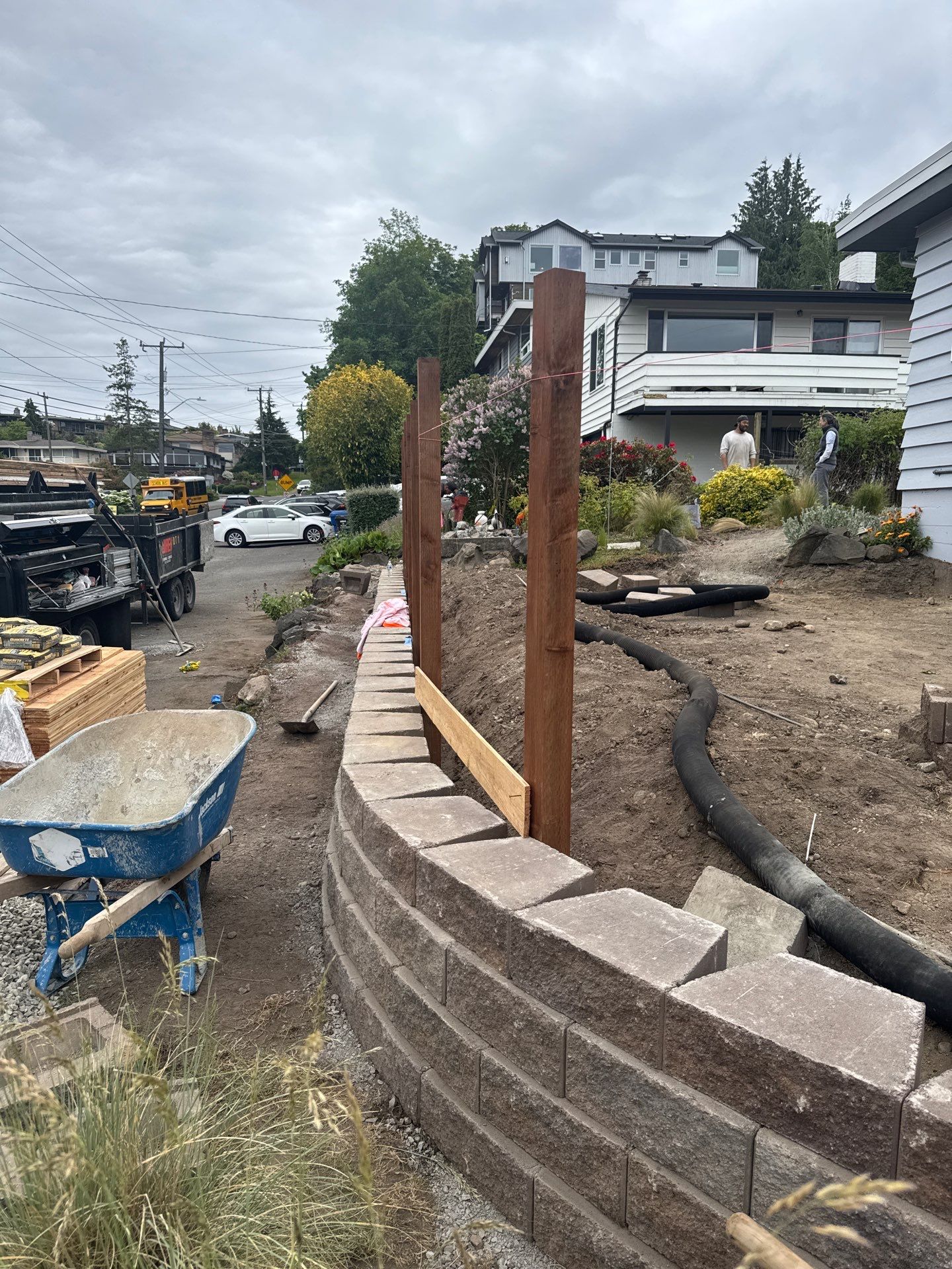 Retaining Wall & Fence Installation  by Jireh Asphalt & Concrete Inc 