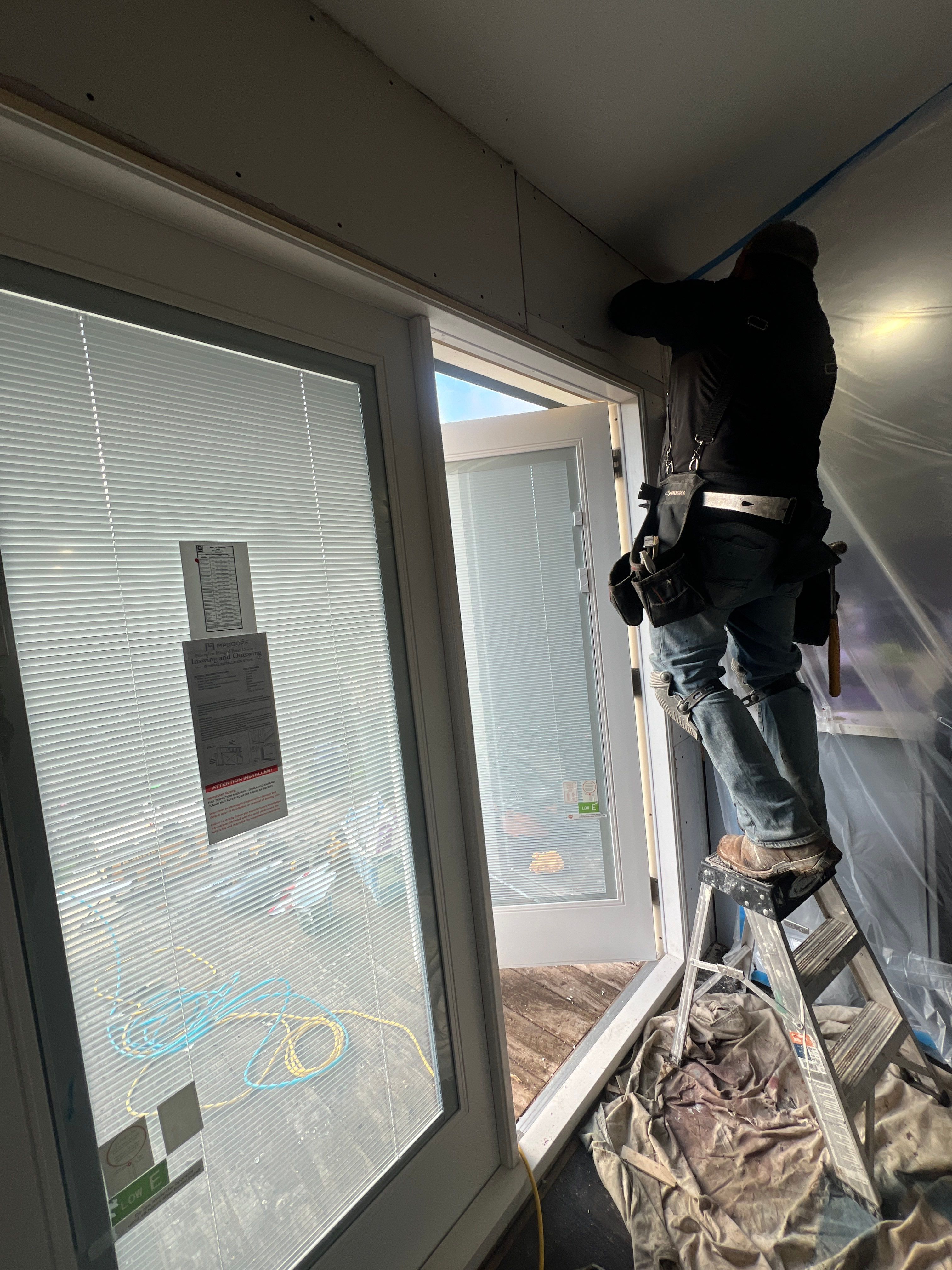 Door Installation using French Door by Villegas Remodeling, LLC