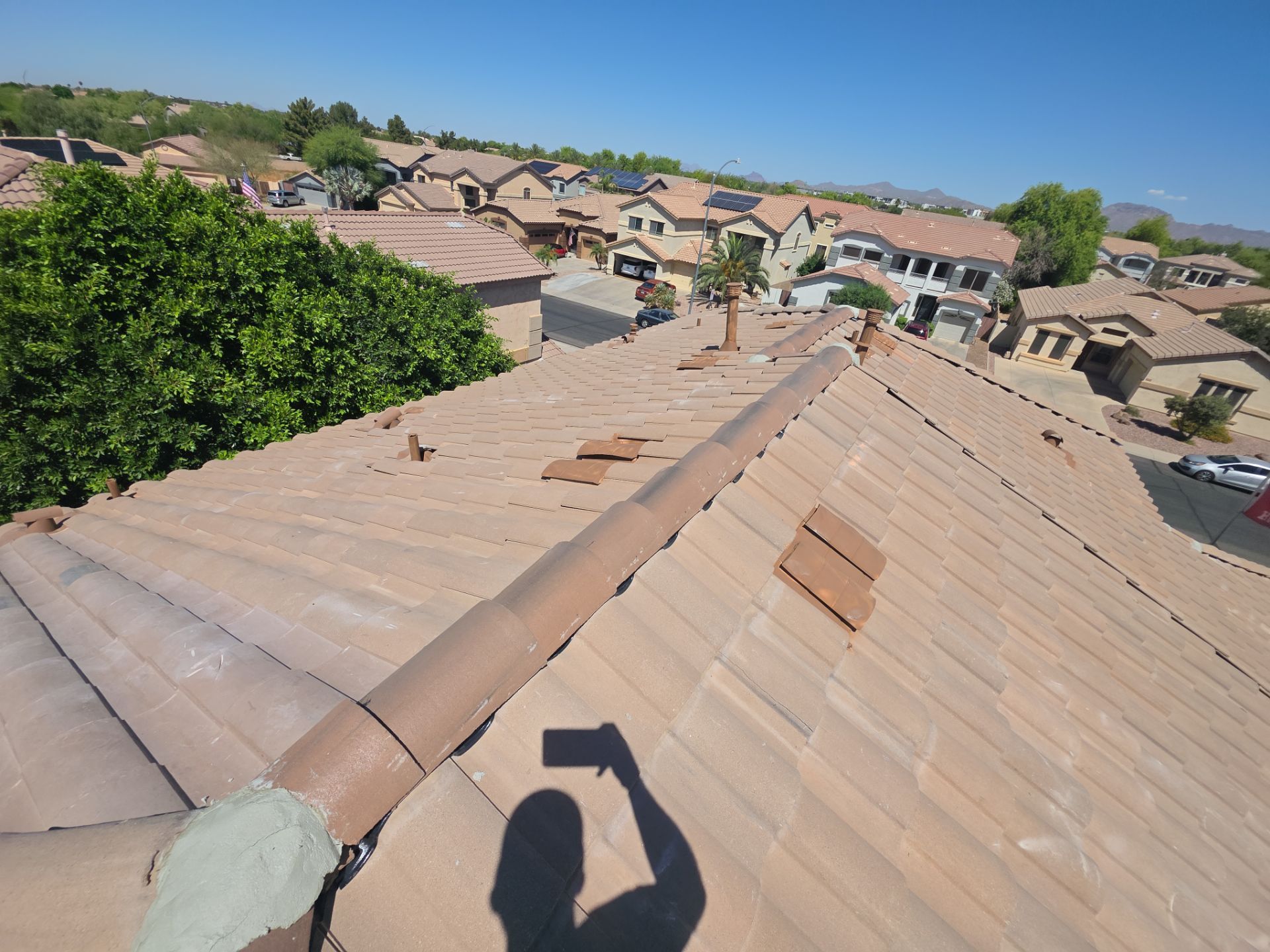Tile Reset using Concrete Tiles in Mesa, Arizona by Weather-Tite Roofing