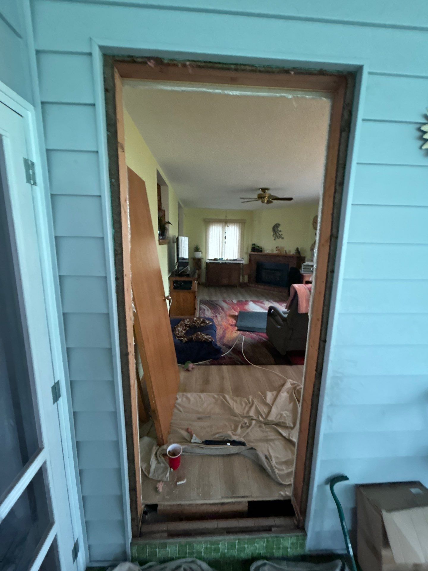 Door Installation using Pella Exterior door  by United Windows and Siding LLC