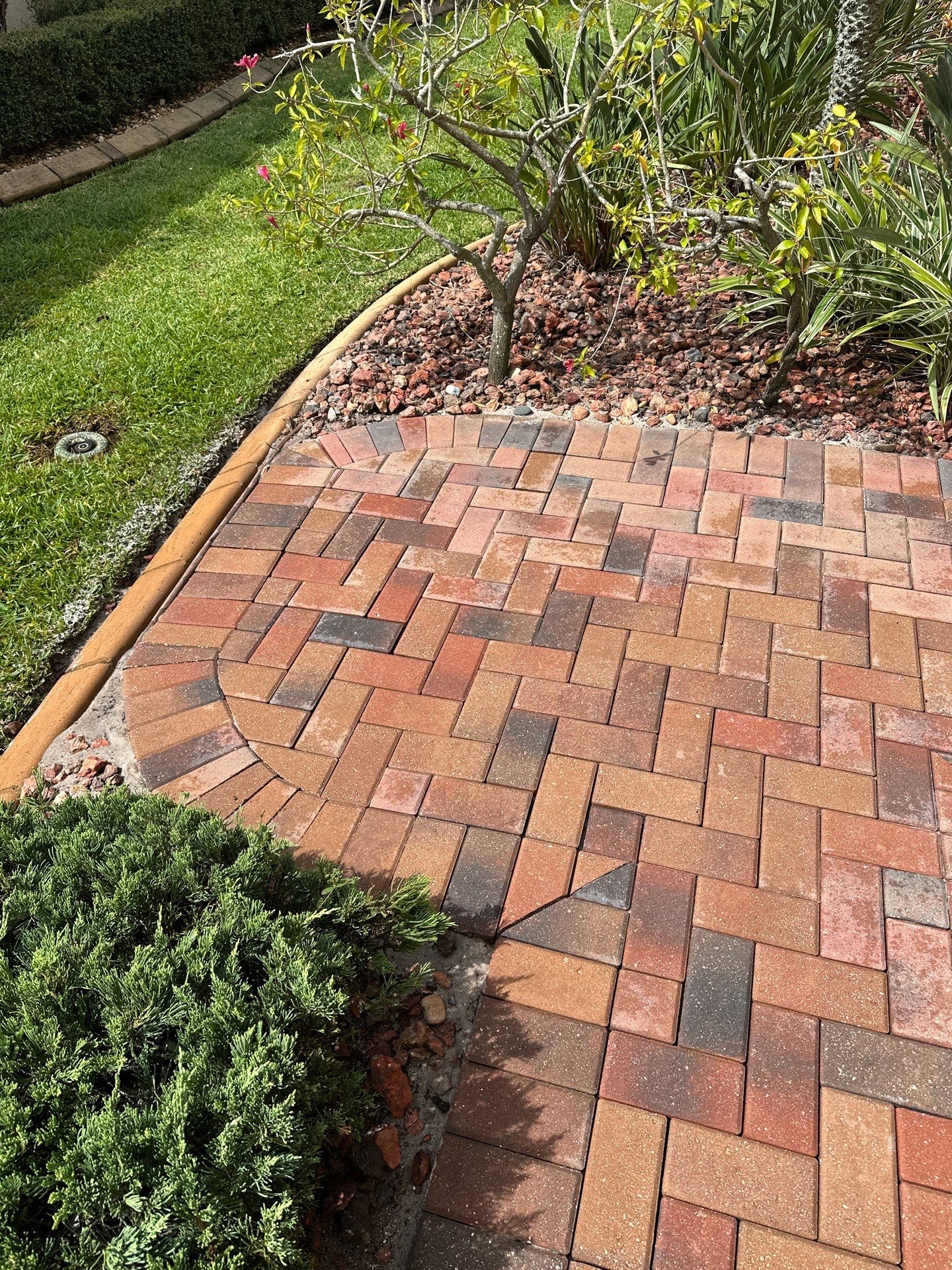 Restoring Multi-Tone Paver Driveway and Walkways in Sun City Center by Supreme Paver Experts