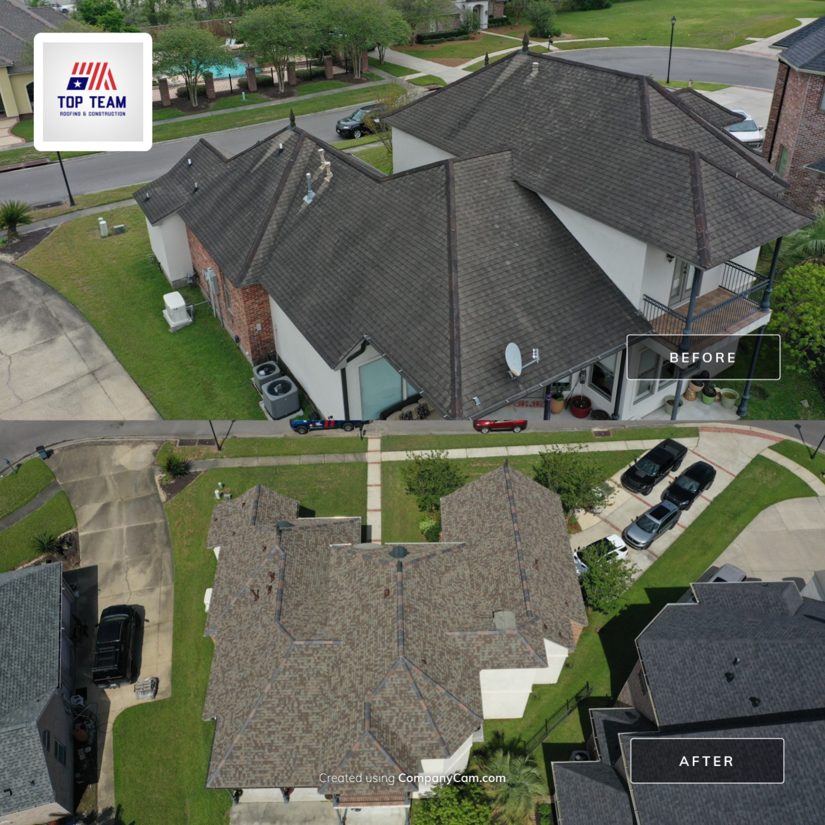 Owens Corning Duration Driftwood with Hecker Ridge Tile by Top Team Construction