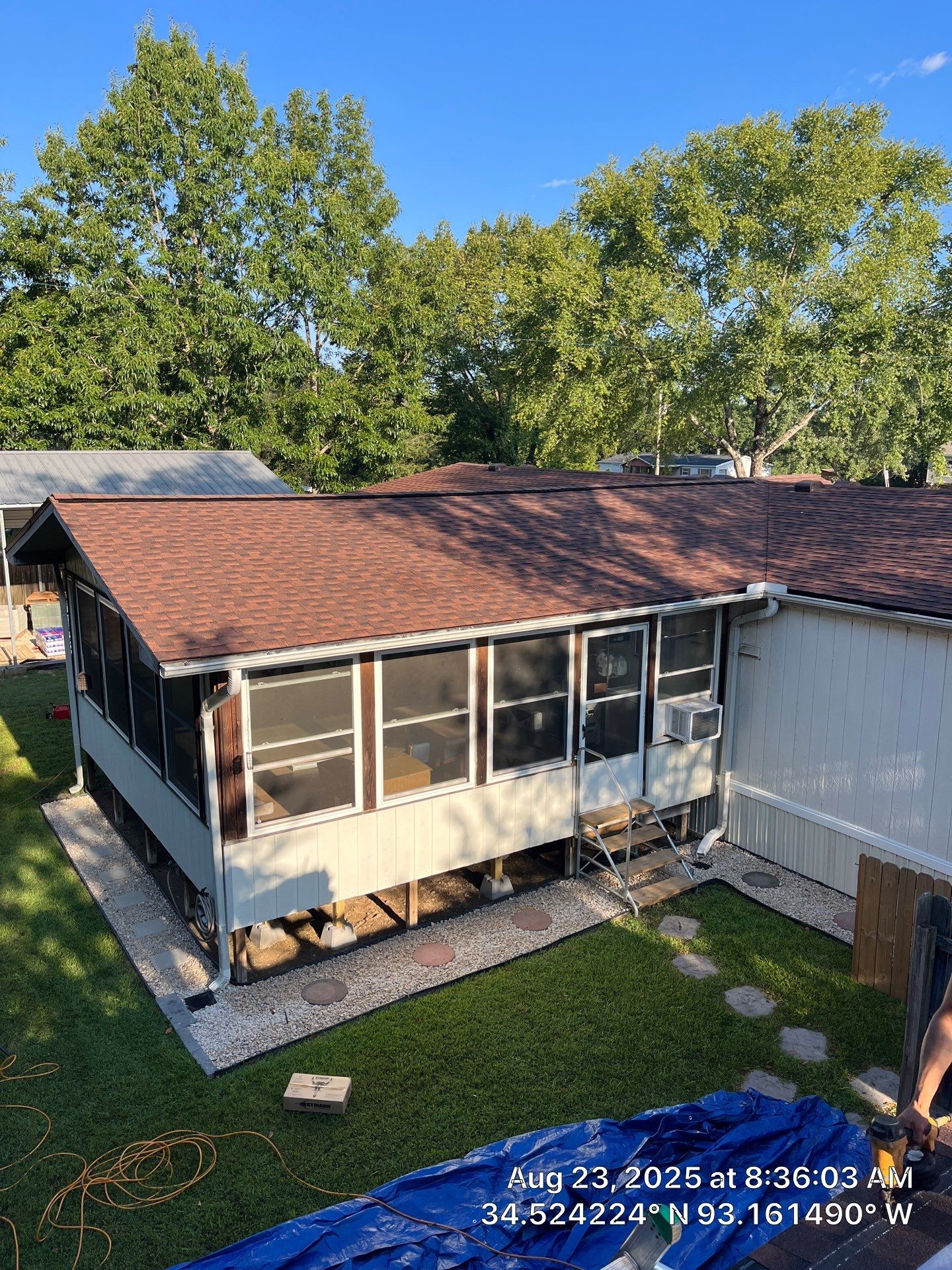 GAF Timberline HDZ Roof Replacement and Decking Repair in Hot Springs by Temple Roofing and Exteriors