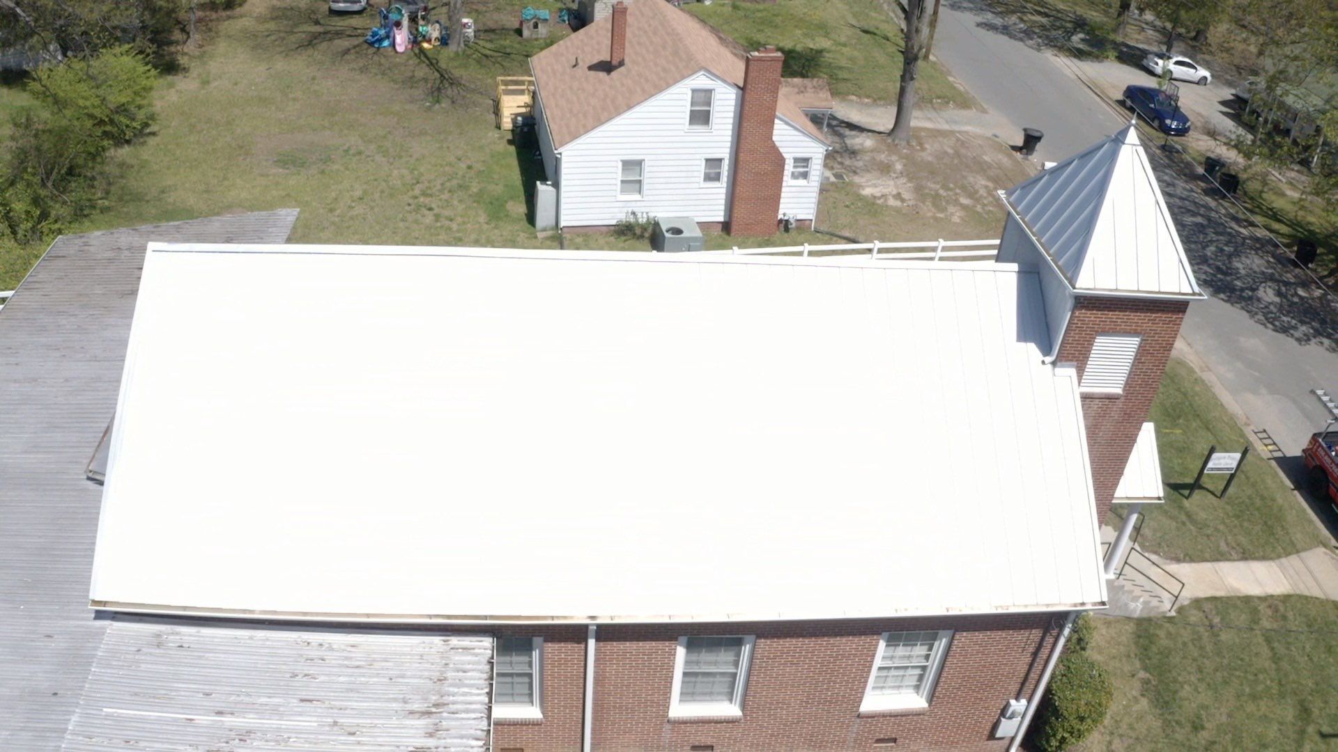 Primitive Baptist Church using Standing Seam Metal by Just In Time Roofing and Restoration