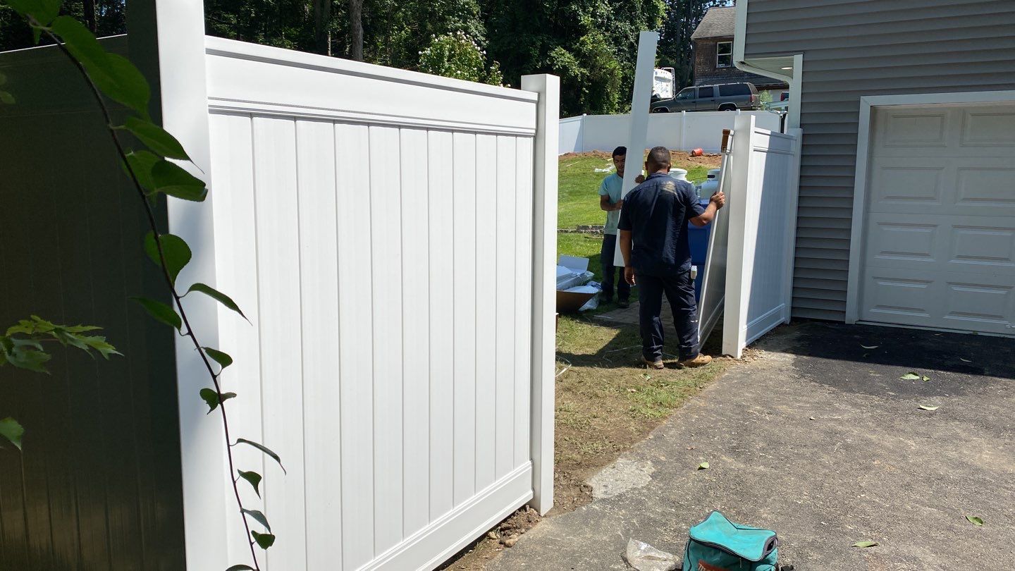 Fence Installation using Vinyl Fence 6ft Privacy by A Plus Exterior
