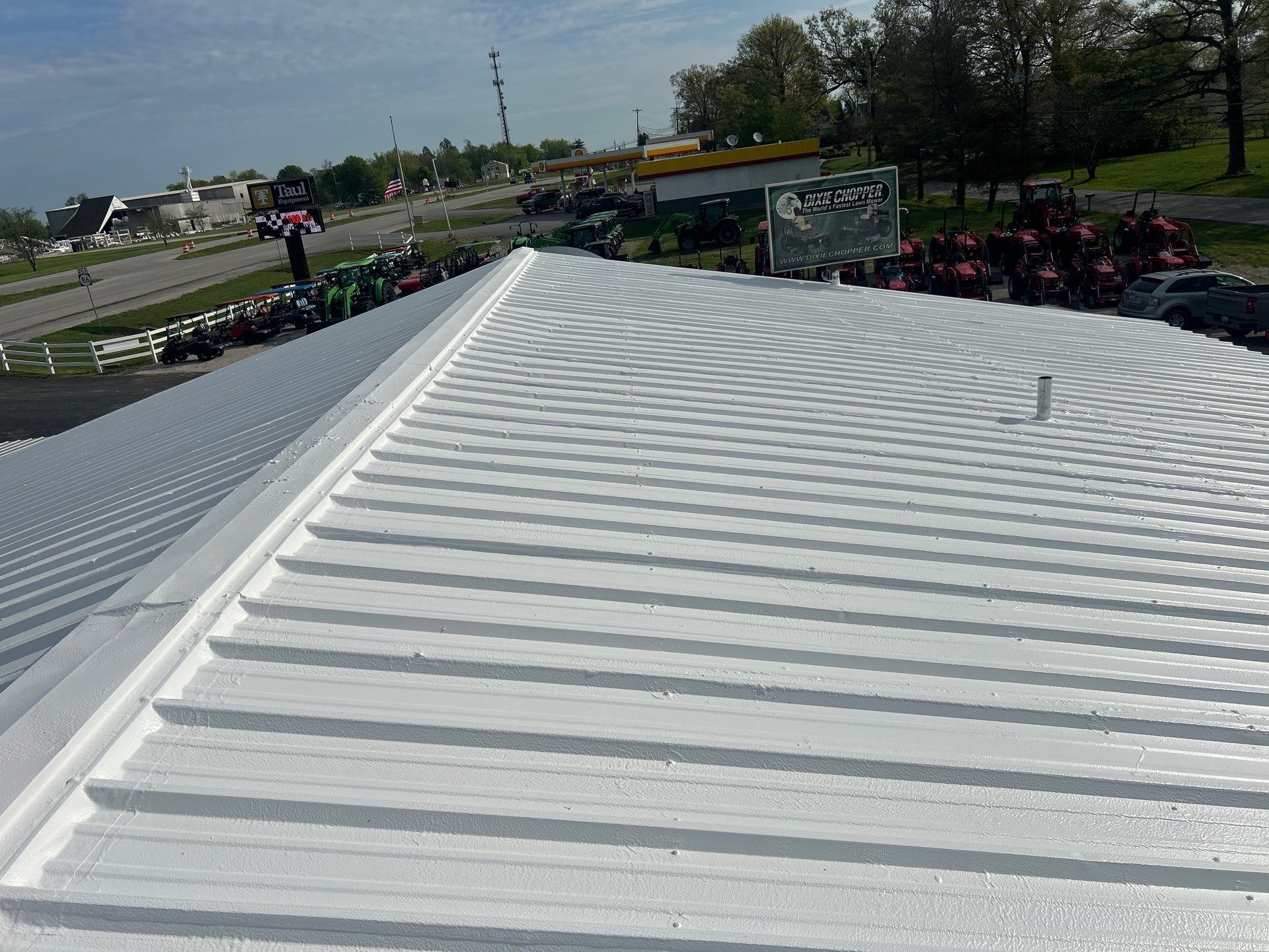 Commercial Metal Roofing Restoration using Coatings by Kentucky Commercial Roofing