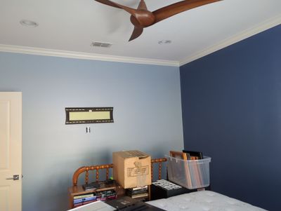 Interior Painting in Tyler, TX | Vivid Blue Rooms & Bathroom Refresh