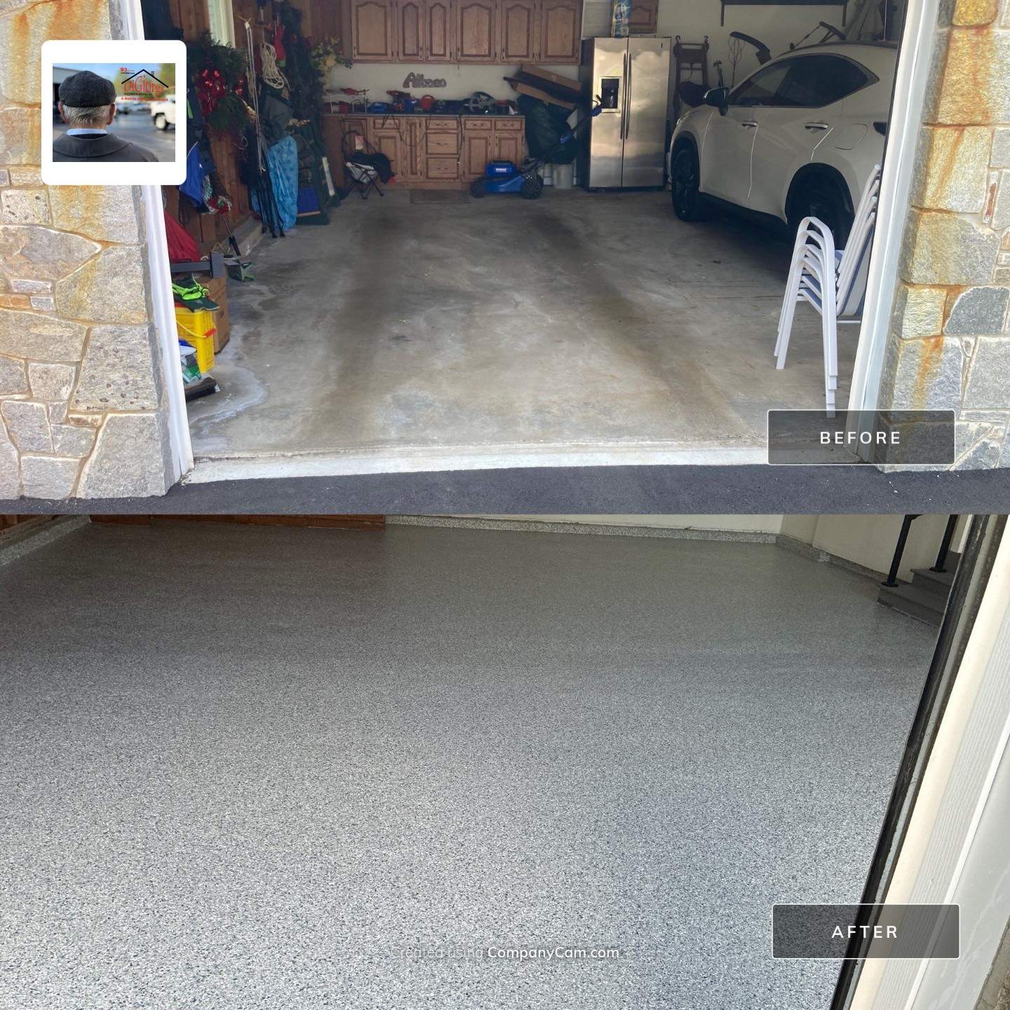 Tidal Wave Concrete Floor Coating Upgrade by DiGiorgi Roofing and Siding Inc
