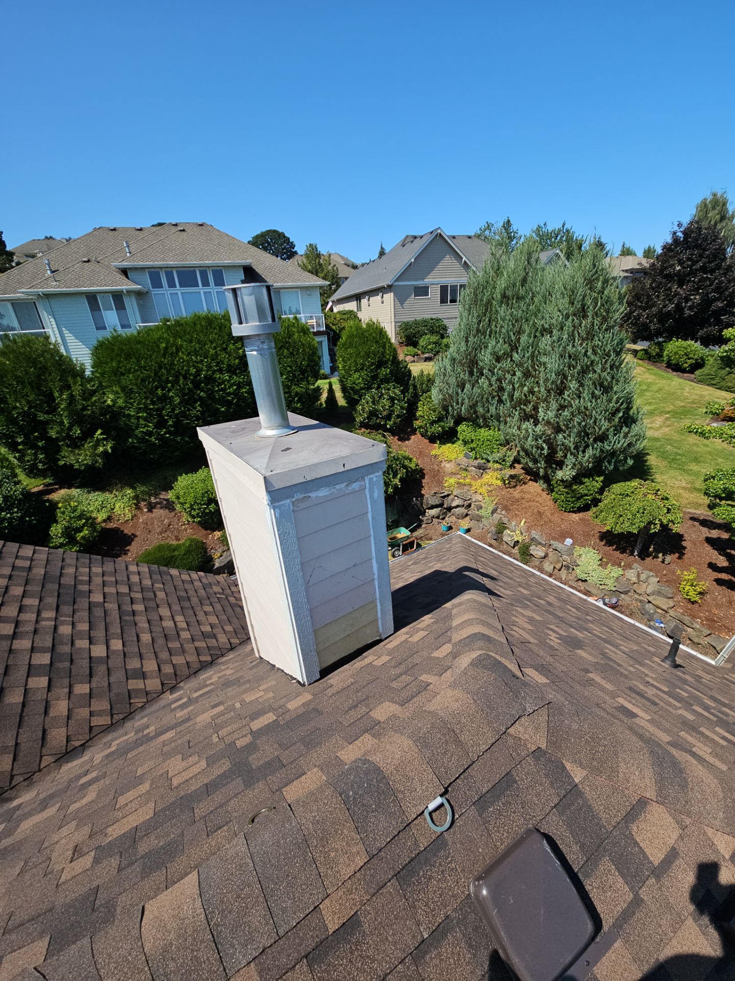 Residential Roofing Installation using IKO Dynasty (Color: Shadow Brown) by Orezona Building & Roofing Company, Inc.