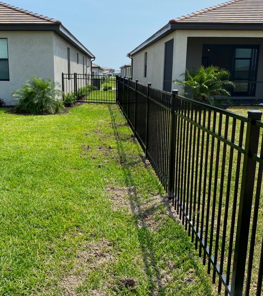 Aluminum Fence Installation using Black 3 Rail Aluminum Fence by Asap fence and gates, LLC