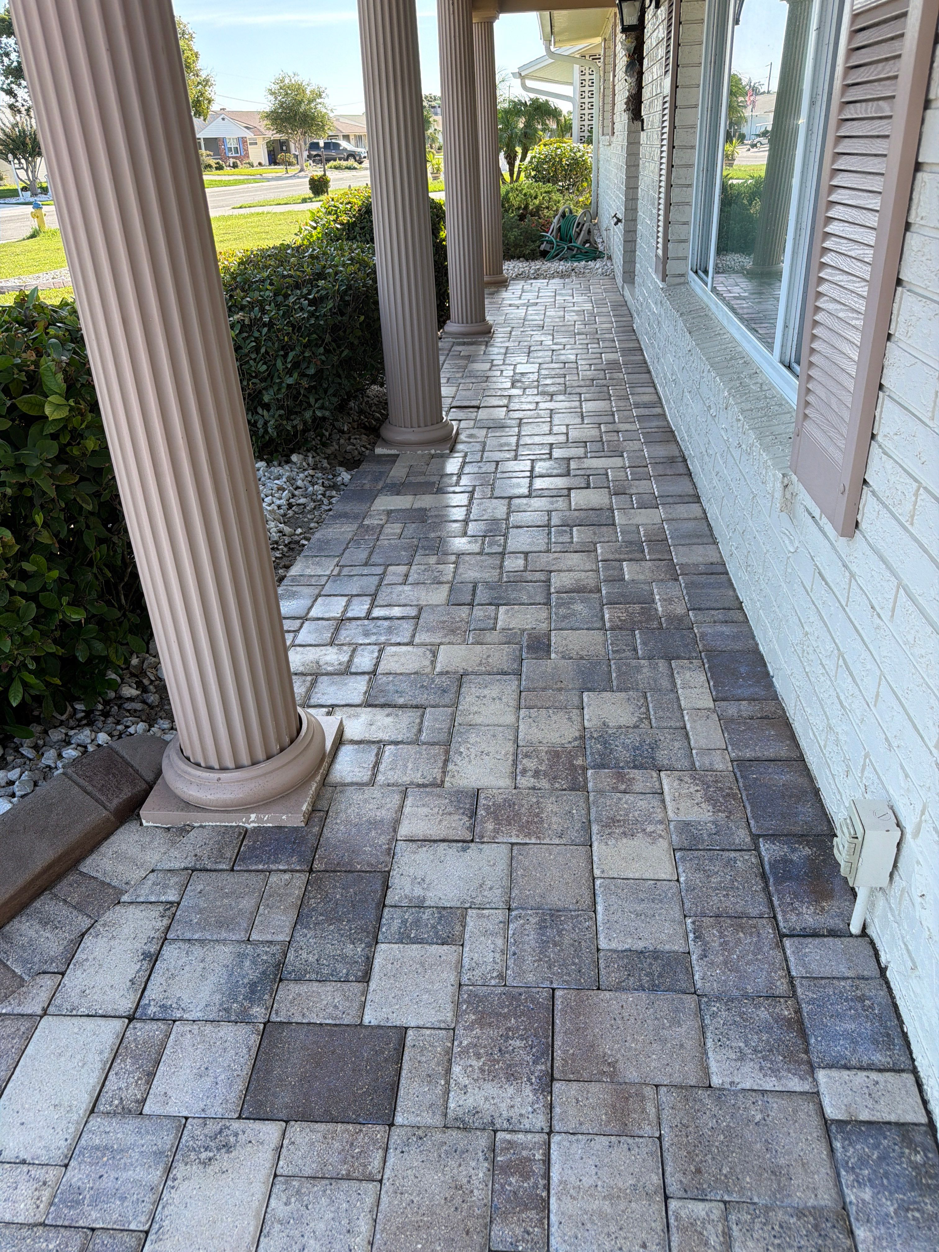 Sun City Center Paver Driveway and Porch Sealing Project by Supreme Paver Experts