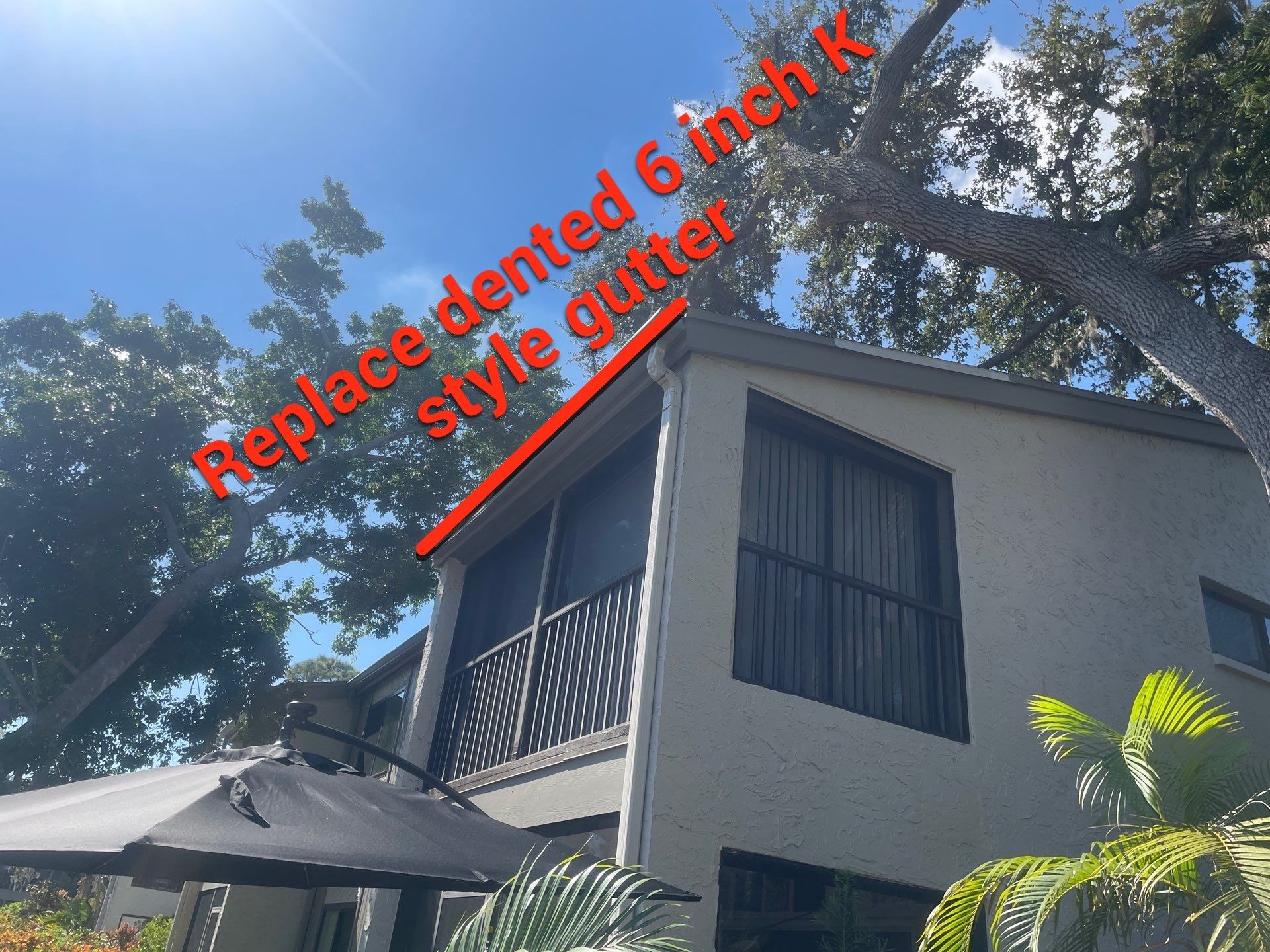 White Gutters Repair and Installation in Sarasota FL by Gutter Professors
