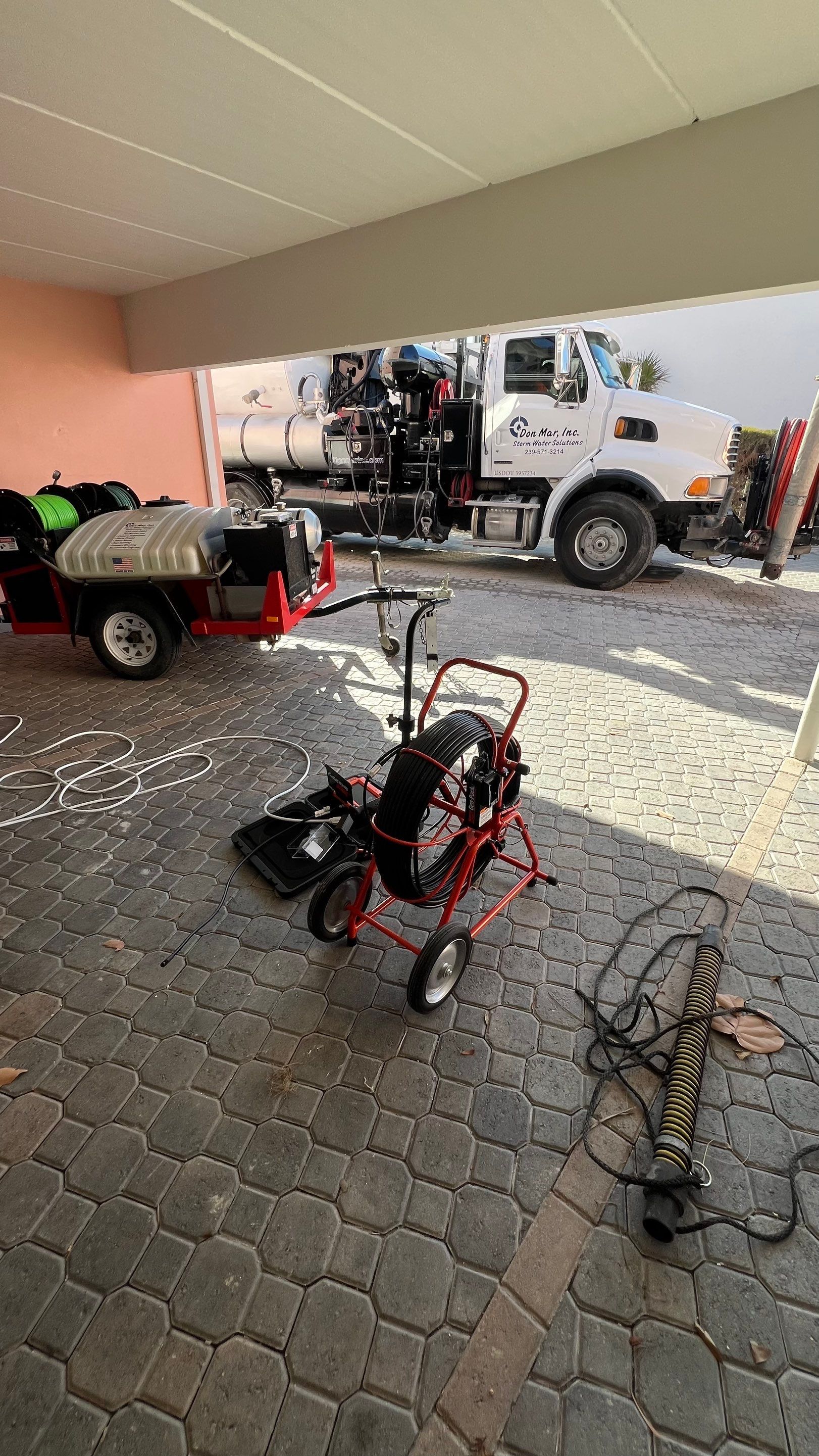 Catch Basin Cleaning After Hurricane Milton Naples Condo by APS Power & Water