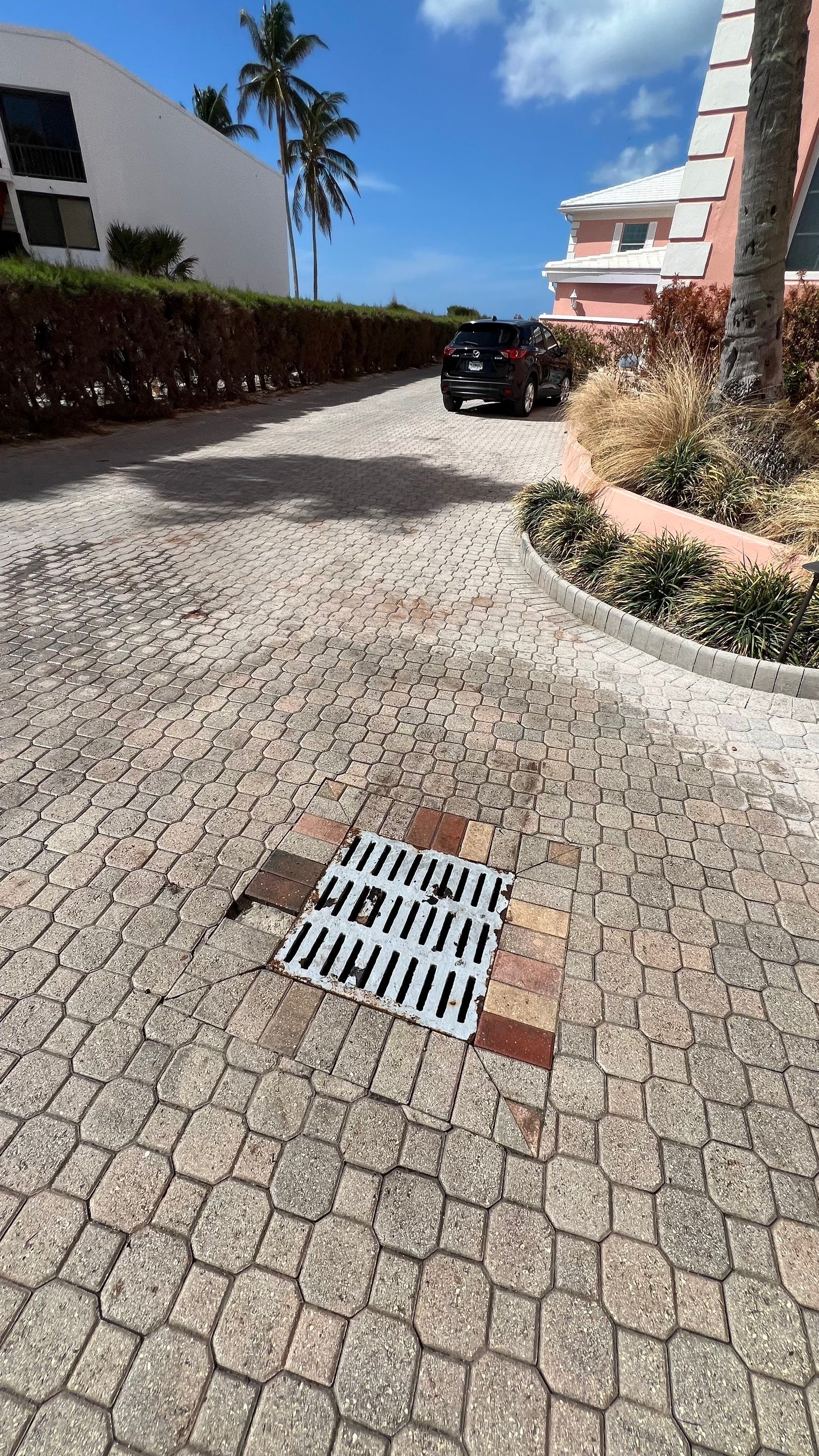 Catch Basin Cleaning After Hurricane Milton Naples Condo by APS Power & Water