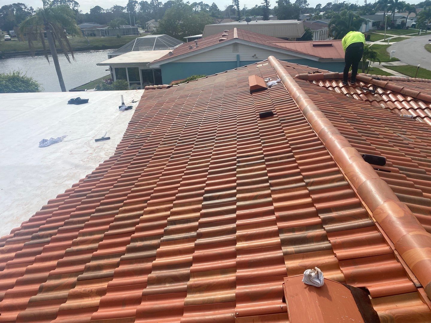 Residential Brava Spanish Tile Install in North Port, Florida by International Roofing