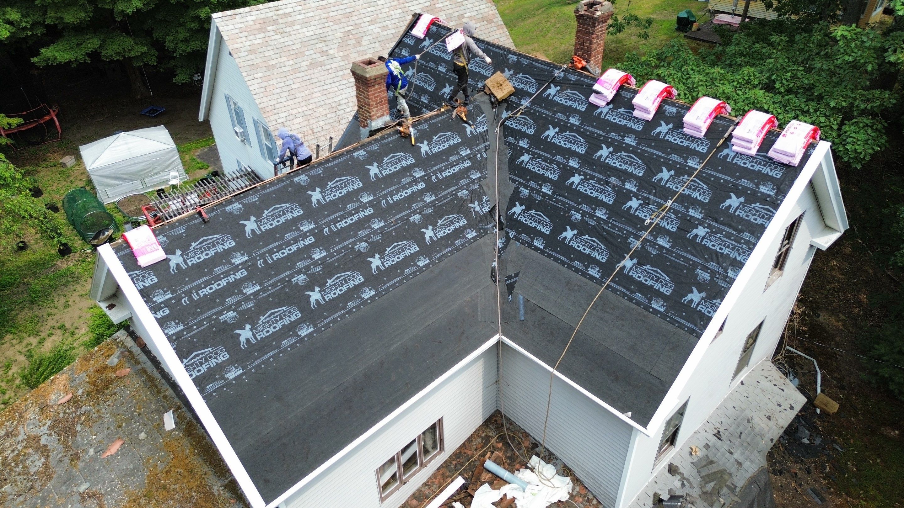 Roof Replacement and Chimney Repair in Fitchburg, MA by Mighty Dog Roofing of Greater Middlesex County