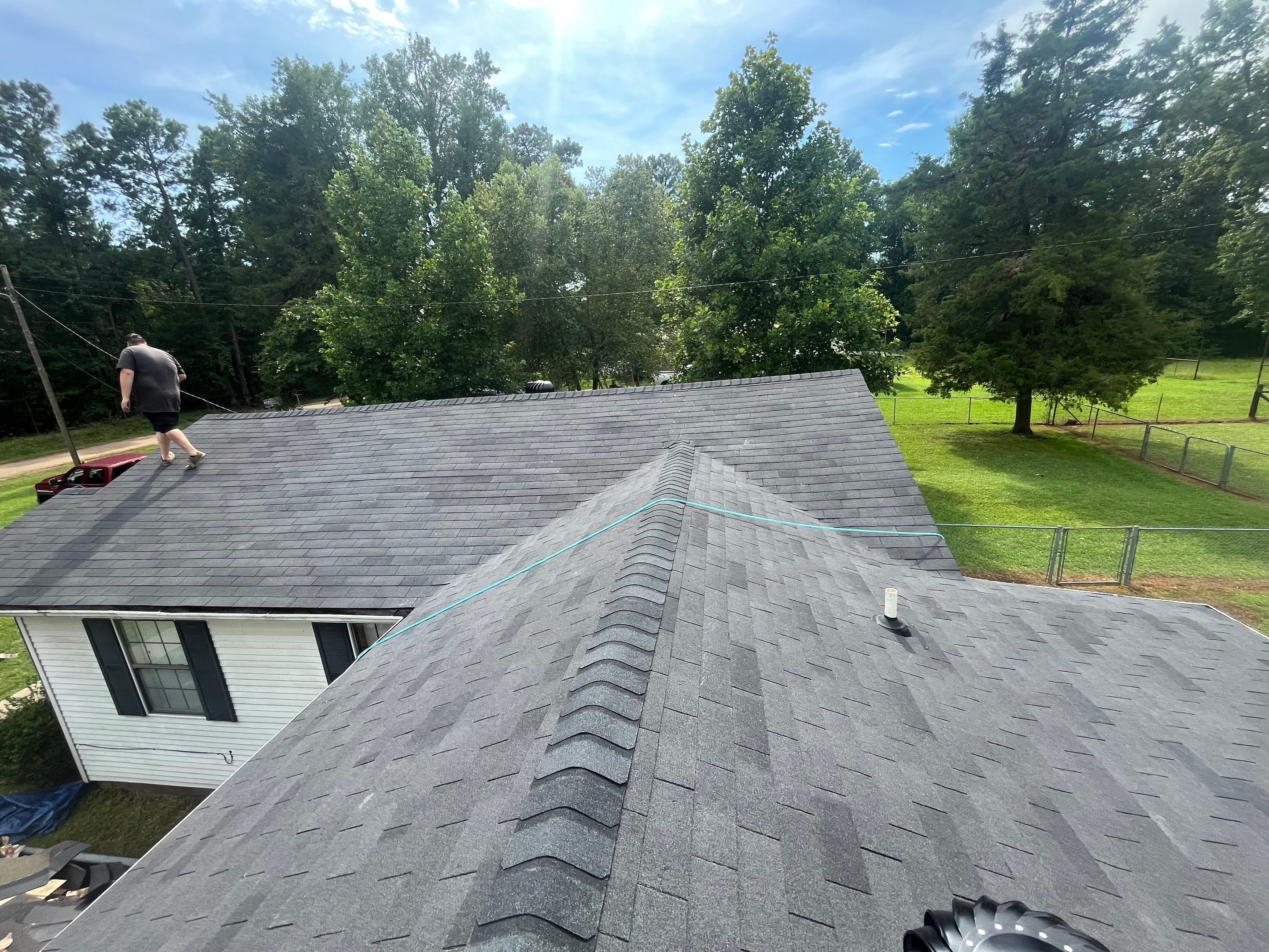 Residential Shingle Reroof using CertainTeed XT25: Moire Black by Hostetler Roofing