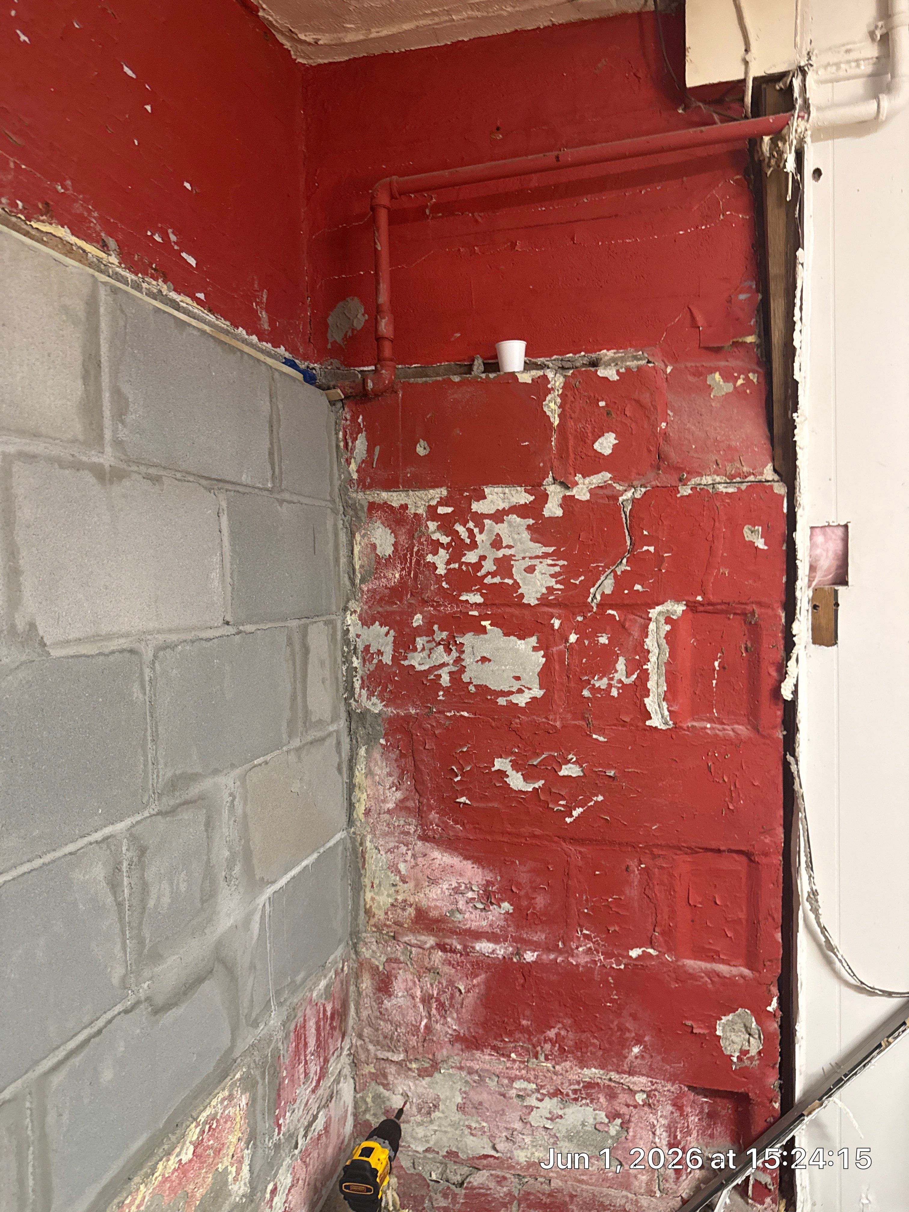 Structural Masonry Wall Installation and Basement Repair in Lincoln by CompanyCam Sales Demo