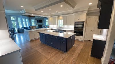 Kitchen Remodel using Fabuwood Luna Dove and Indigo Cabinetry