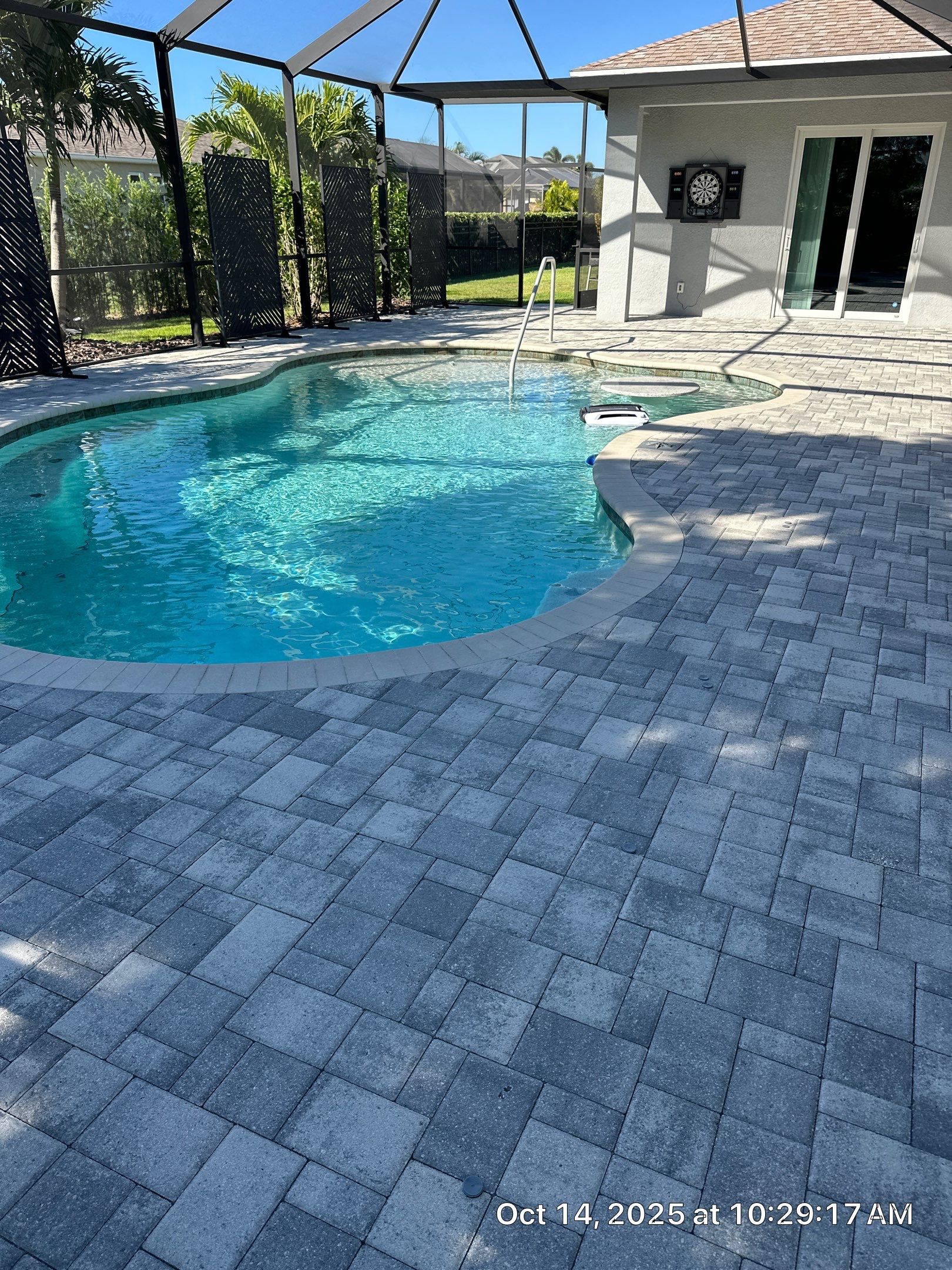 Residential Paver Sealing for Driveway and Pool Deck in La Paloma Sun City Center by Supreme Paver Experts