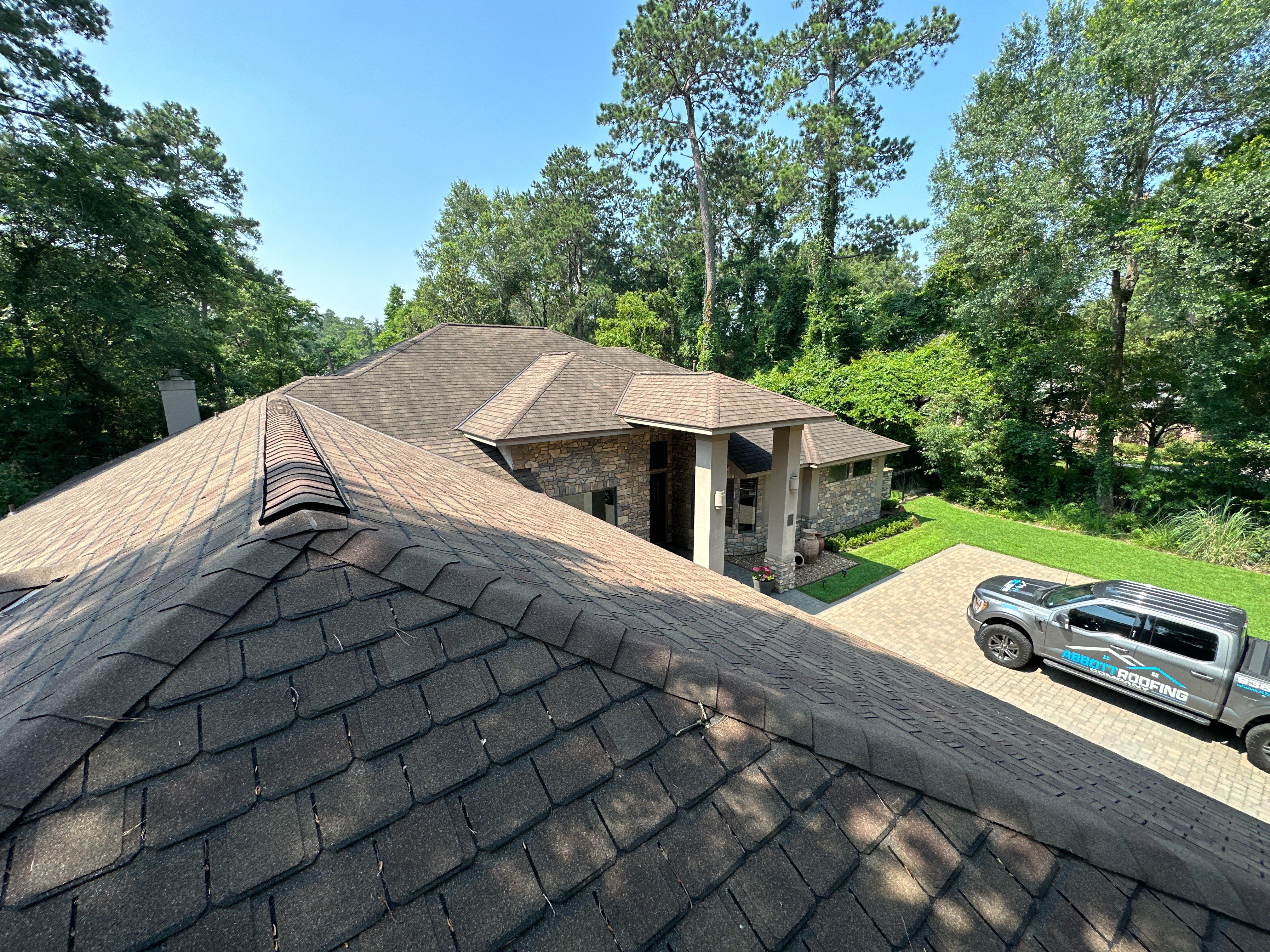 Residential Asphalt Shingle Roof Replacement in Spring, Texas by Abbott Roofing Company