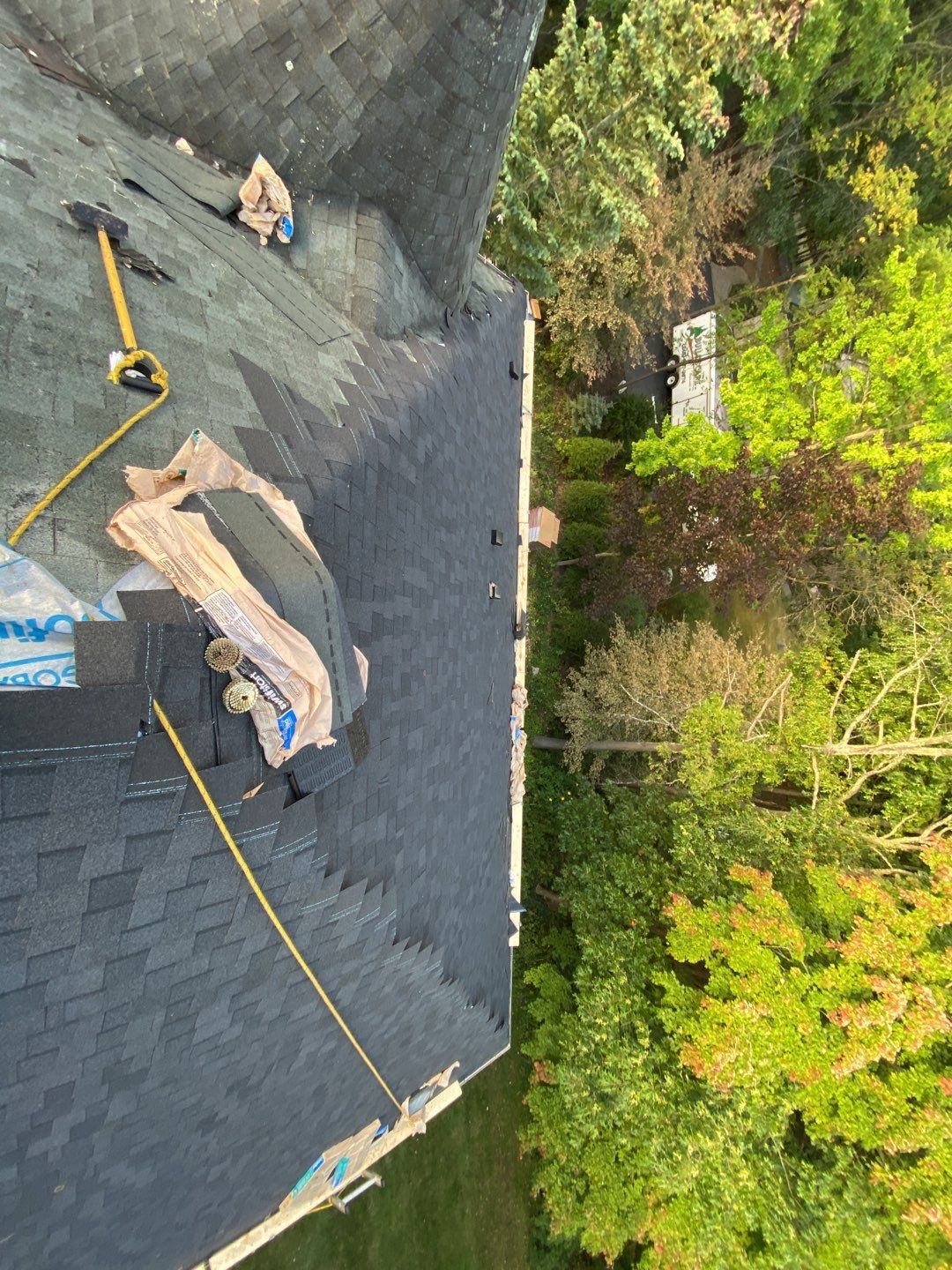 Roof Replacement using CertainTeed Landmark Moire Black by 180 Contractors