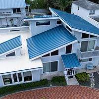 .032 Aluminum 1.5" Mechanical Seam Slate Blue  by Total Roofing System The Metal Roof Experts