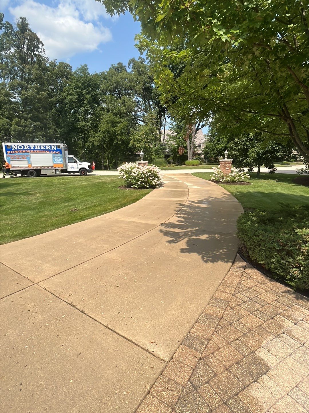 Brick paver clean, sand and seal.  using Surebond SB-1300 by Northern Power Washing LLC.