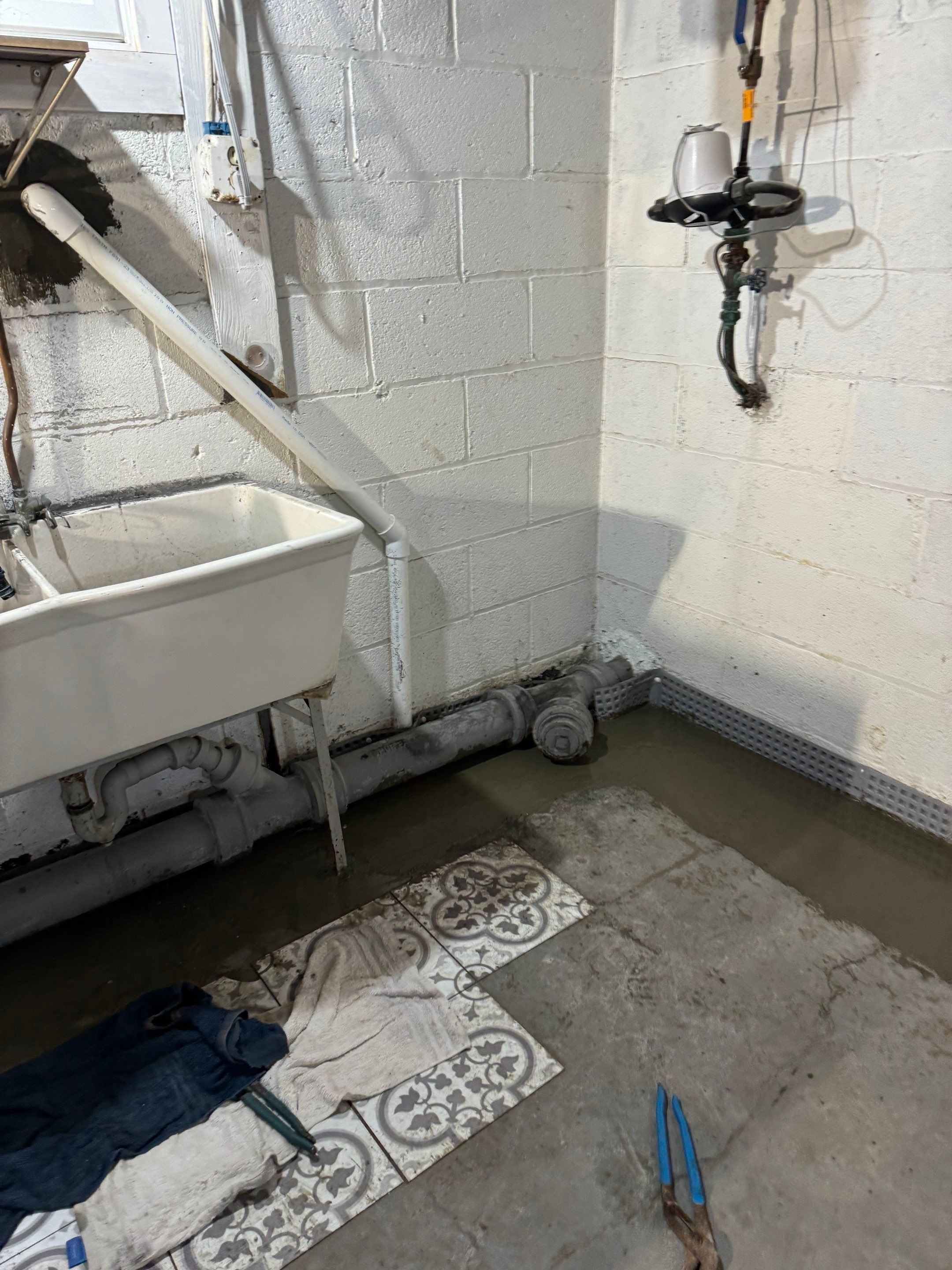 Interior French Drain Boonton NJ by Pure Service Pro, LLC 