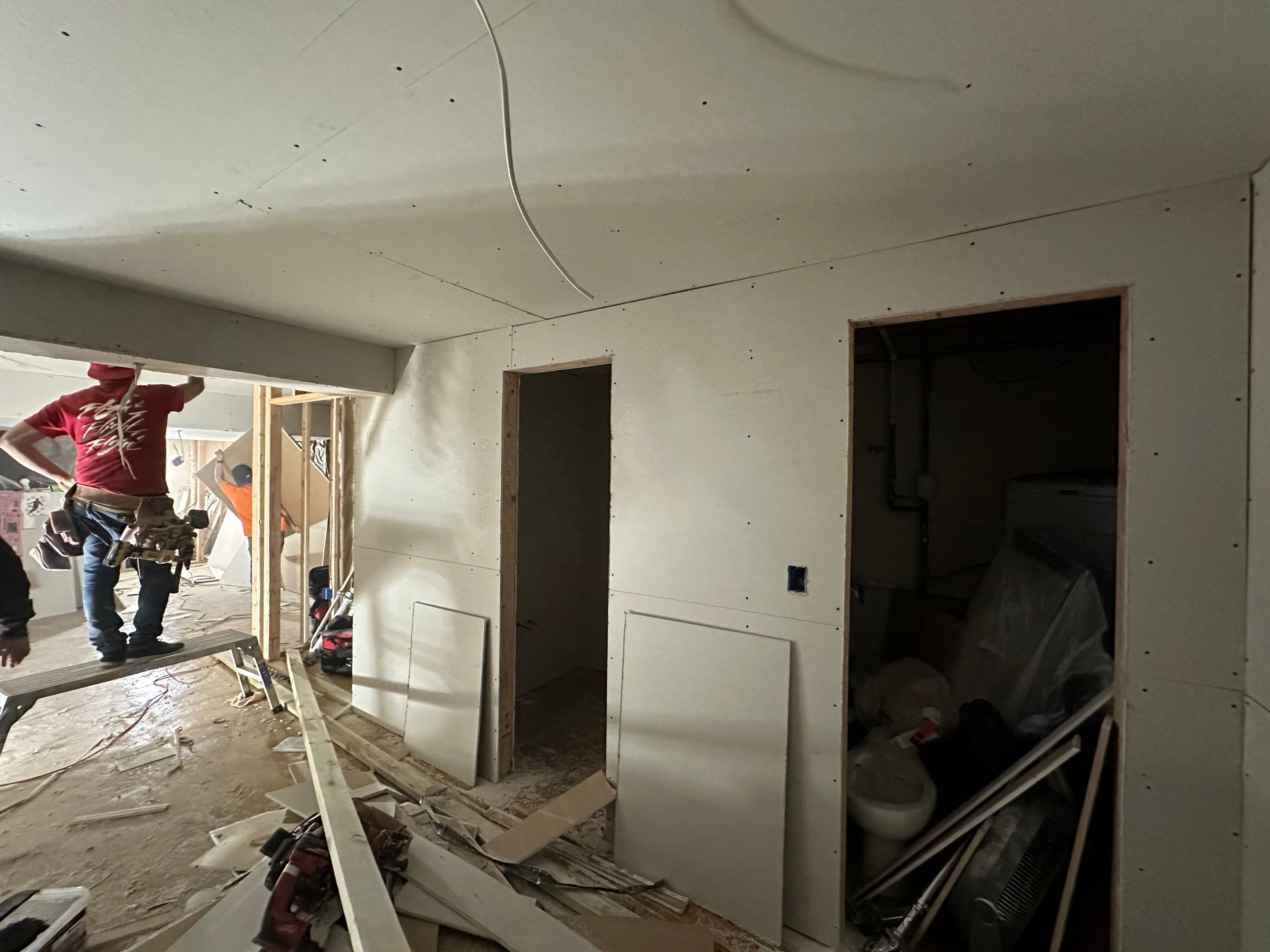 Basement Remodel using Wood by Home Concepts Construction