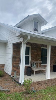 Gutter Installation Using White K-Style Gutters