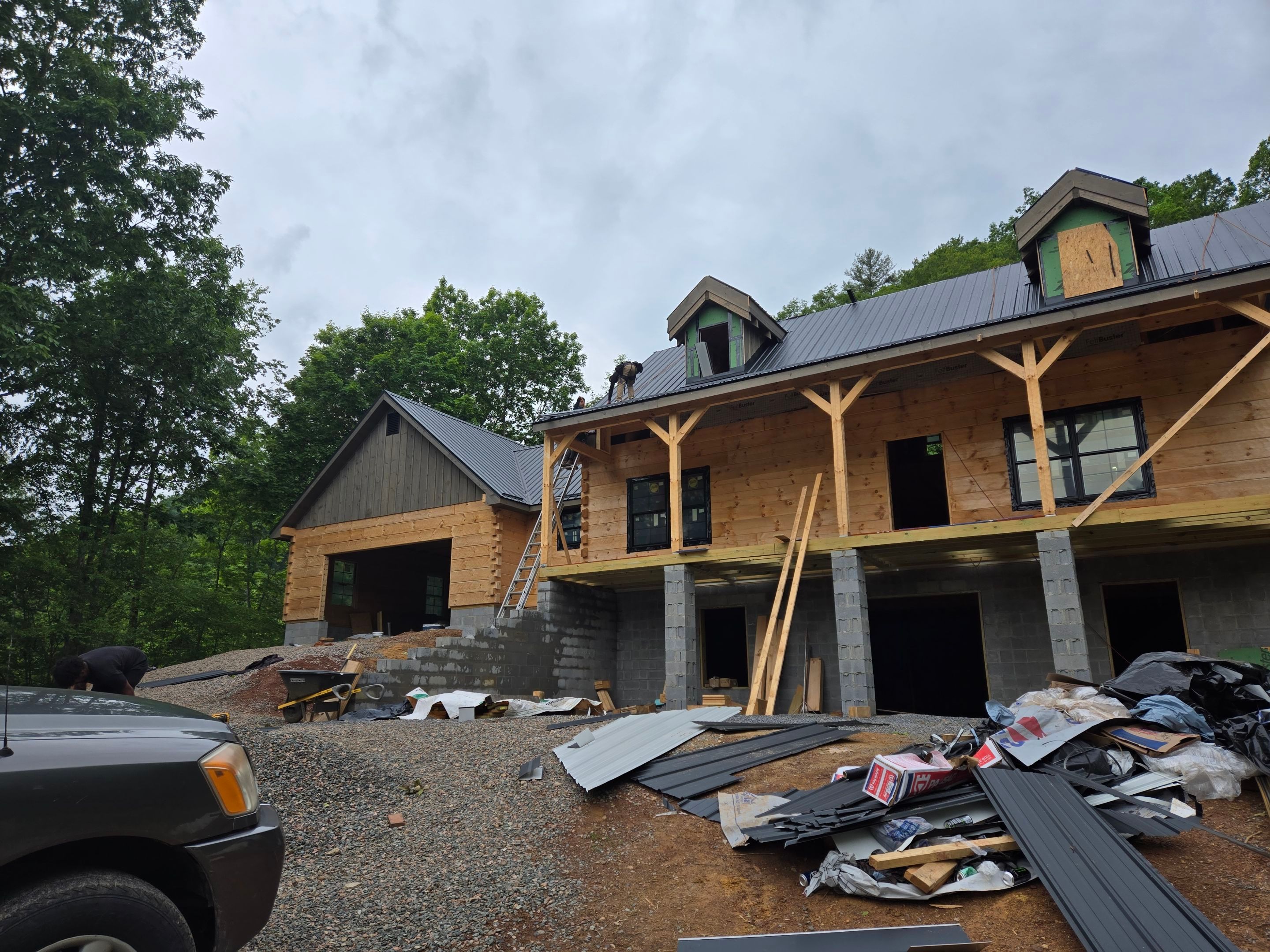 Textured Black AG Panel by Omnia Roofing