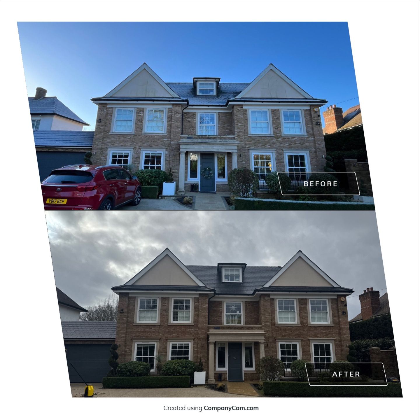 Roof and Stonework using Honda 15lpm Low Pressure Washing Machine by Ges Exterior Cleaning ltd