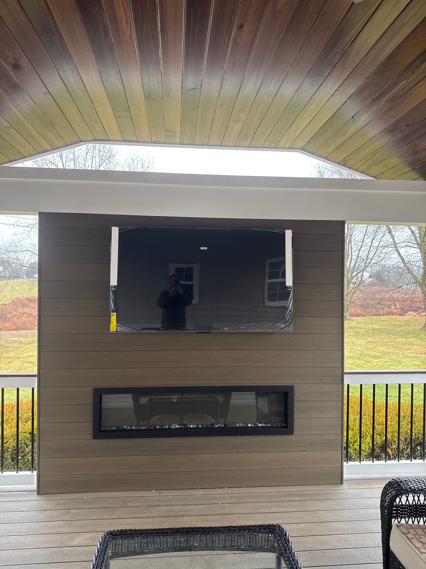 New Deck With a Roof and TV Mount in Raritan, New Jersey by deck guardian