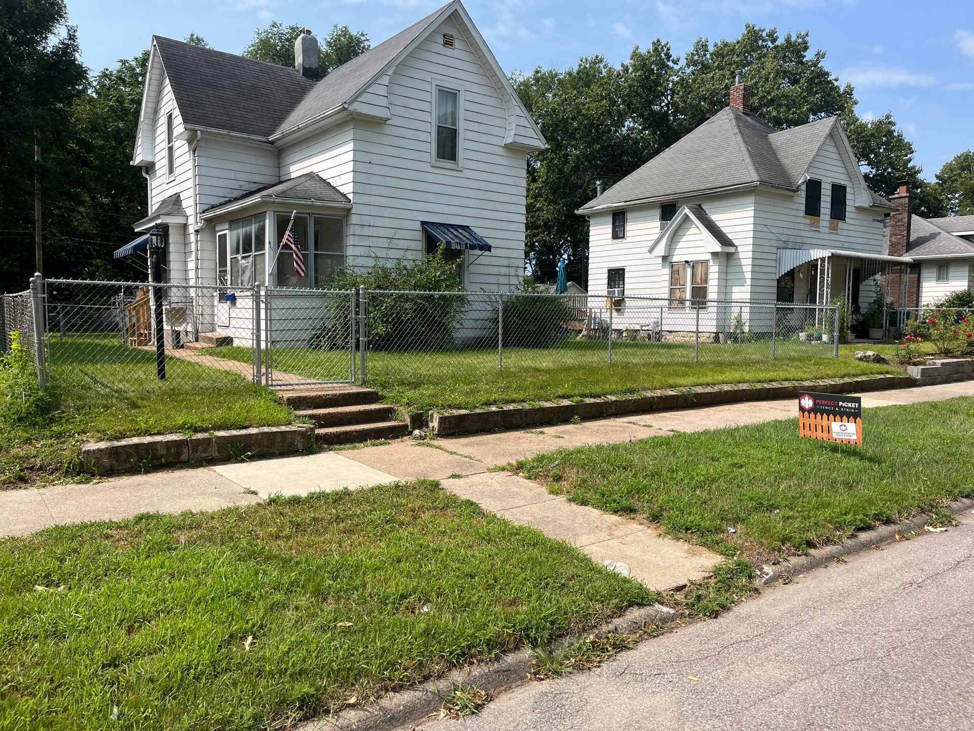 Galvanized Chain Link Perimeter Fence and Gate Installation in Waterloo by Perfect Picket Fence and Stain