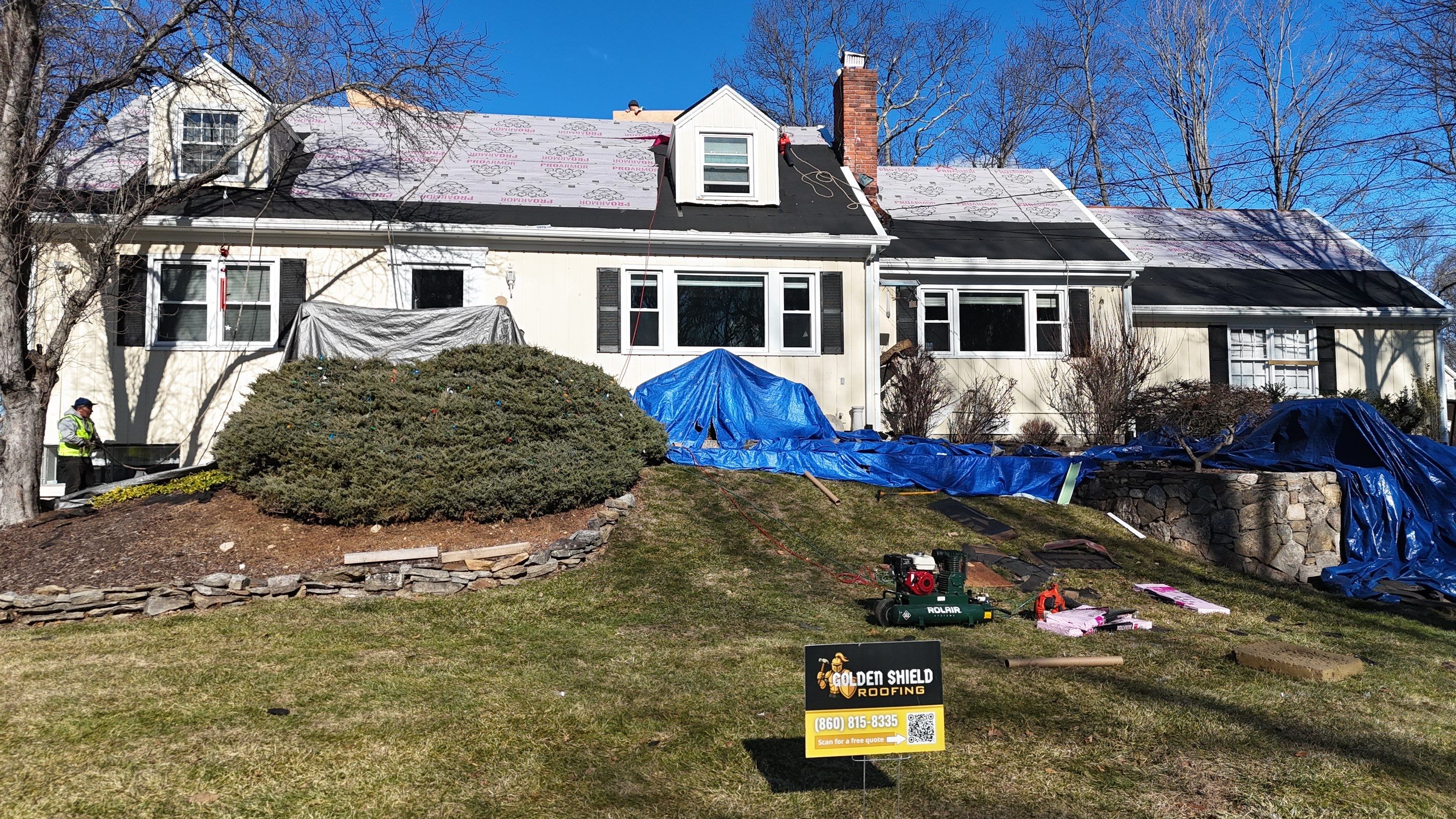 Owens Corning Duration: Onyx Black in Ridgefield, Connecticut by Golden Shield Roofing