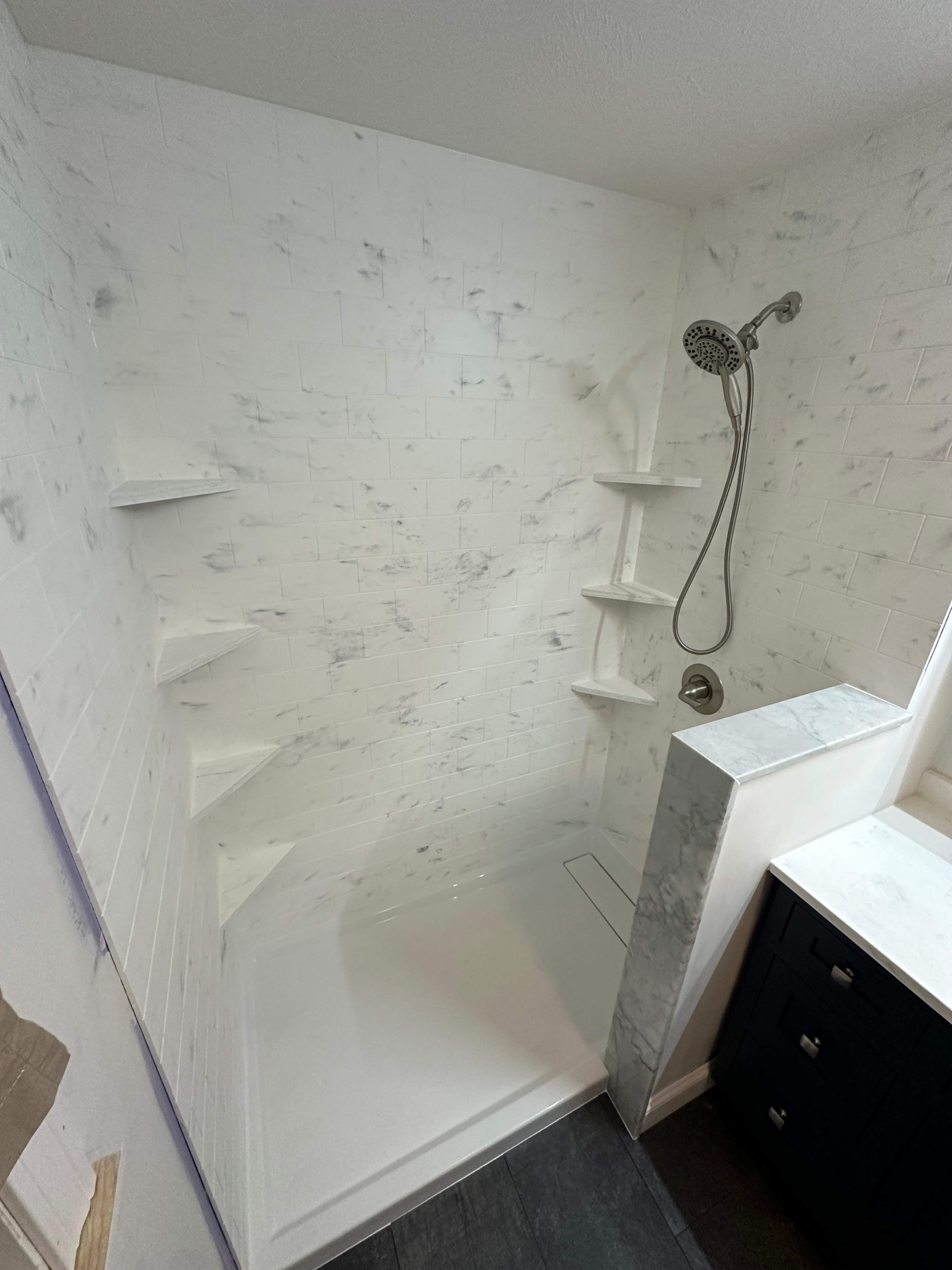 Solid Surface shower by Renovatic LLC