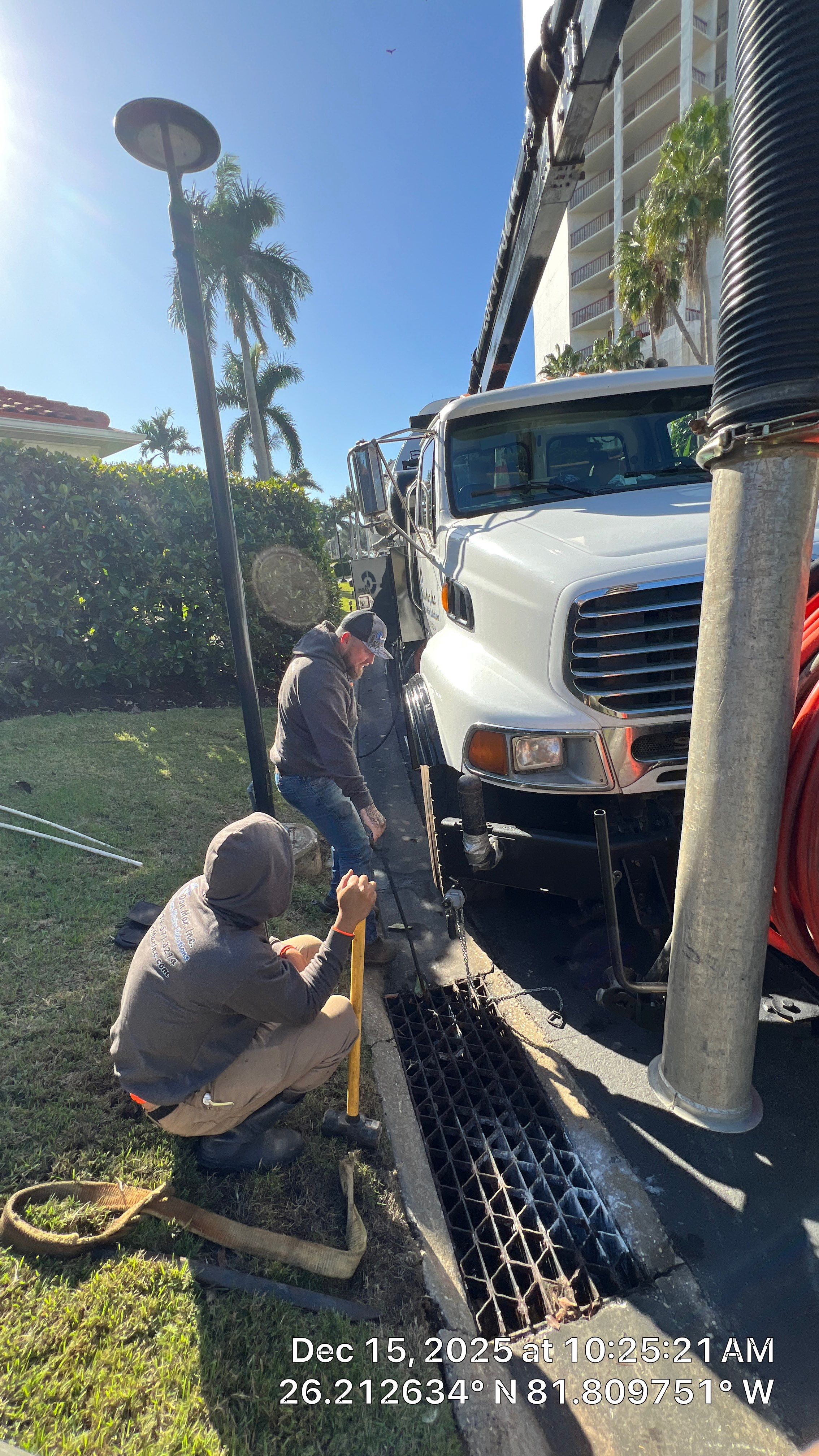 Naples Grande Catch Basin Cleaning by APS Power & Water