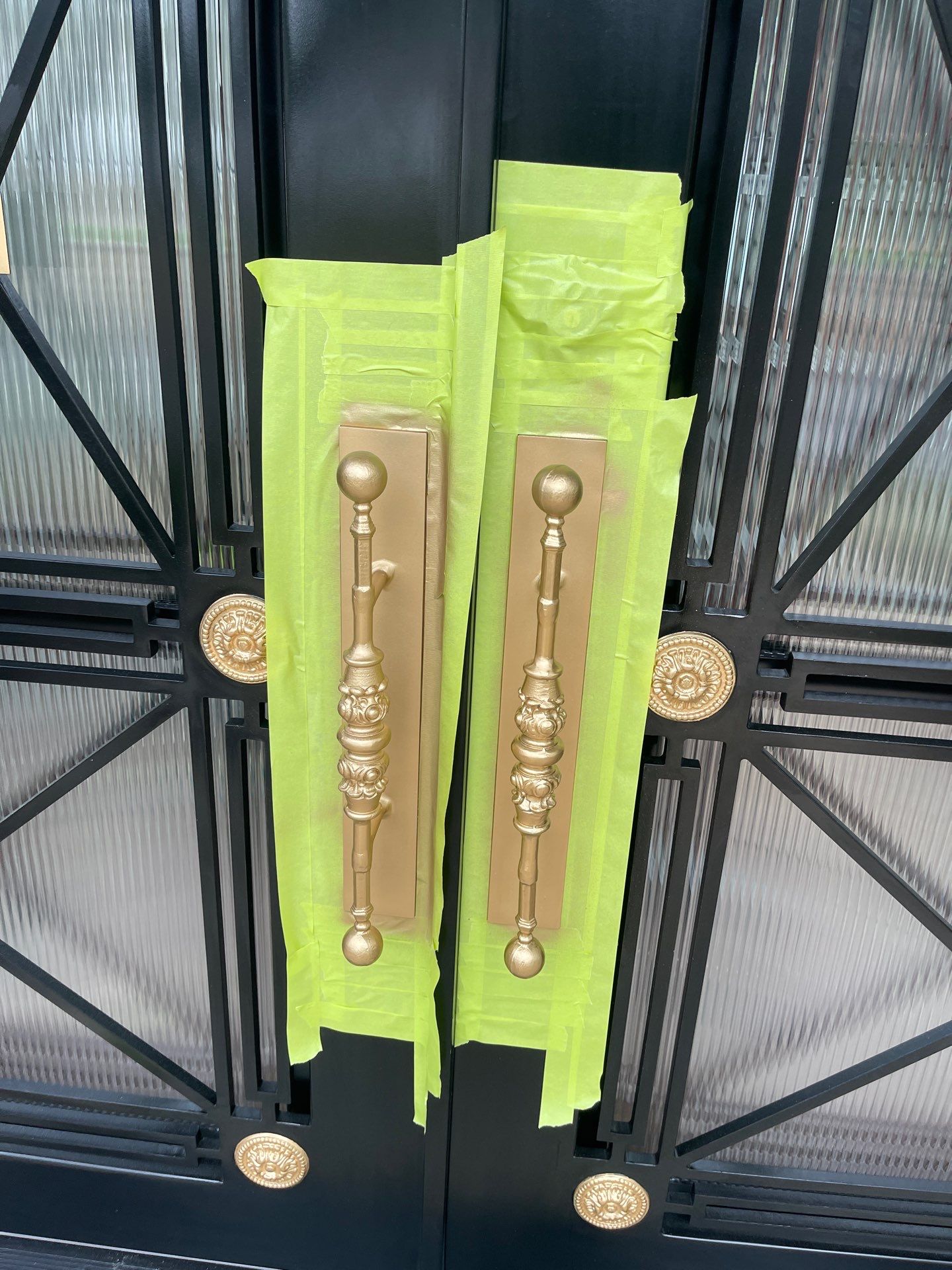 Modern Matte Black Front Door Installation in Dallas by Solara Custom Living