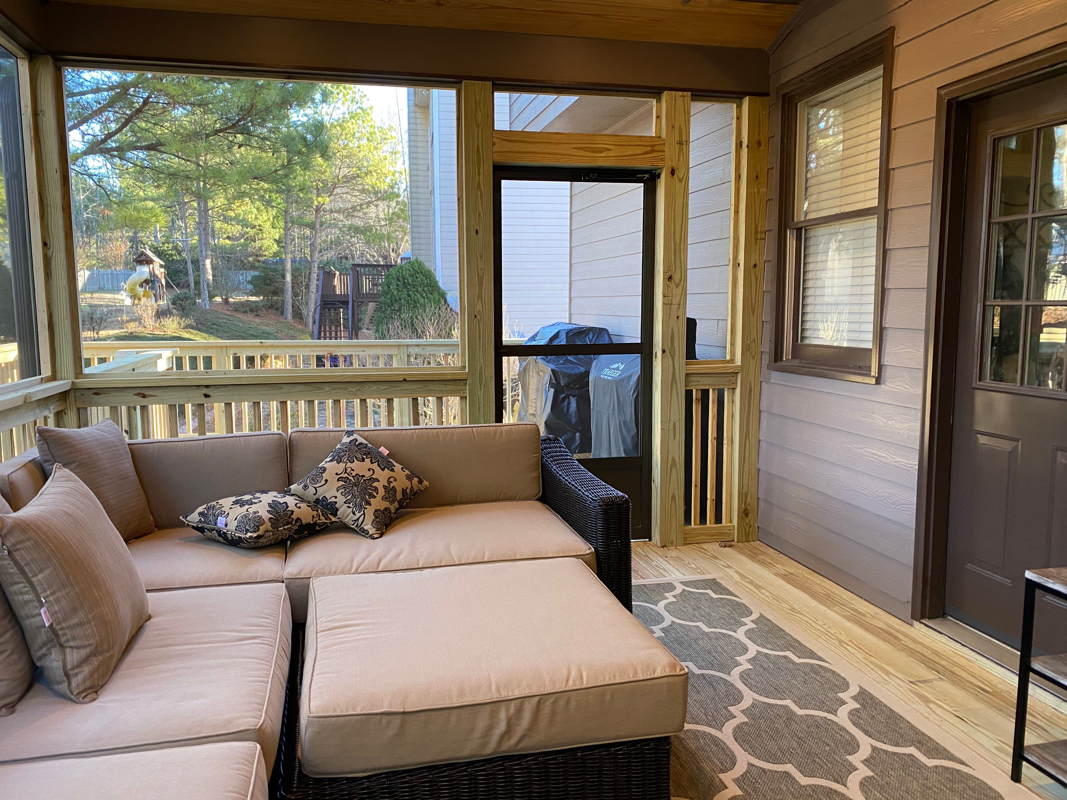 Custom Screened-In Porch and Deck Addition in Powder Springs by Swift Home Renovations