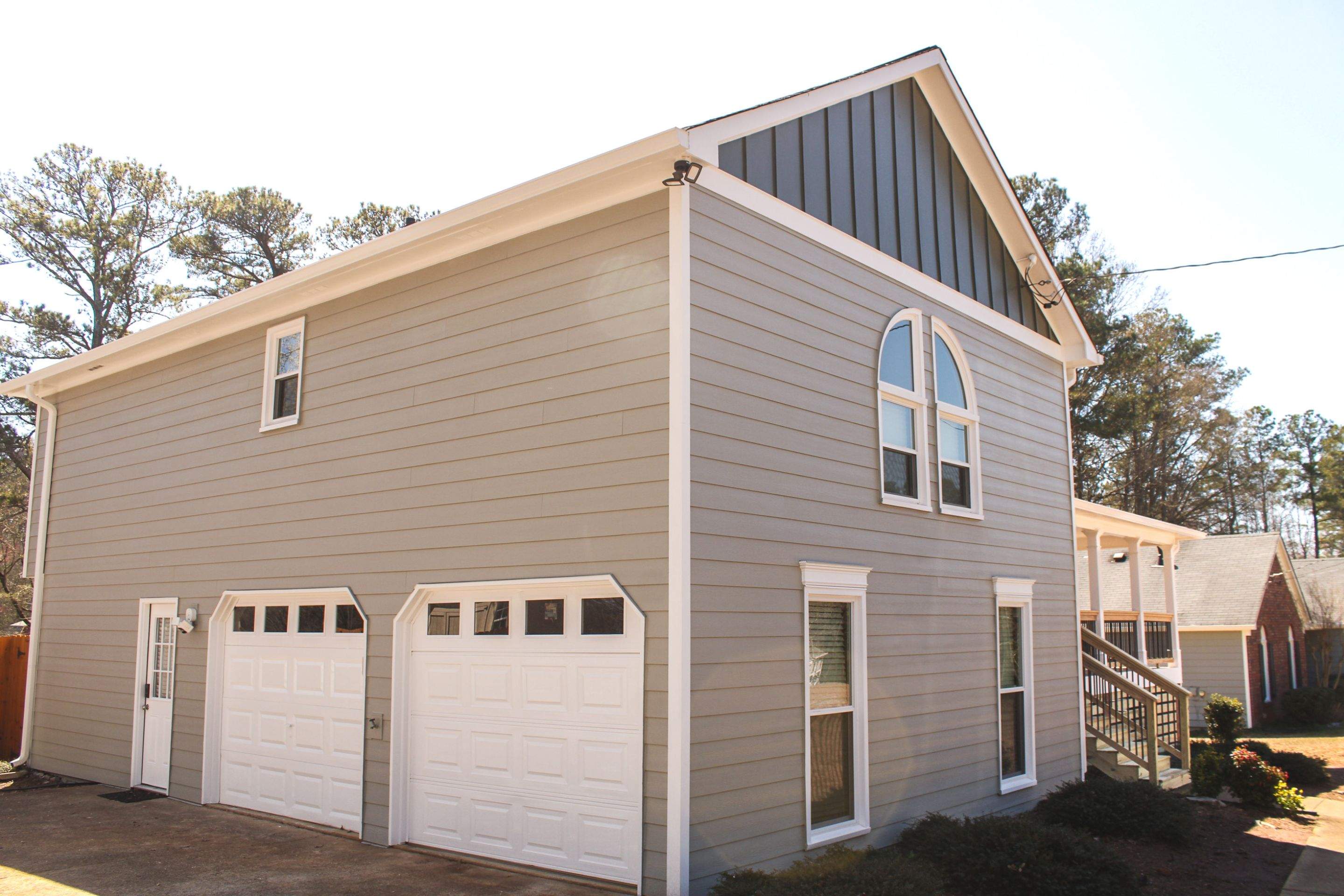 Acworth, GA James Hardie Board and Batten Siding Installation, Porch Renovation, Exterior Painting, and Window Replacement by Nelson Exteriors 